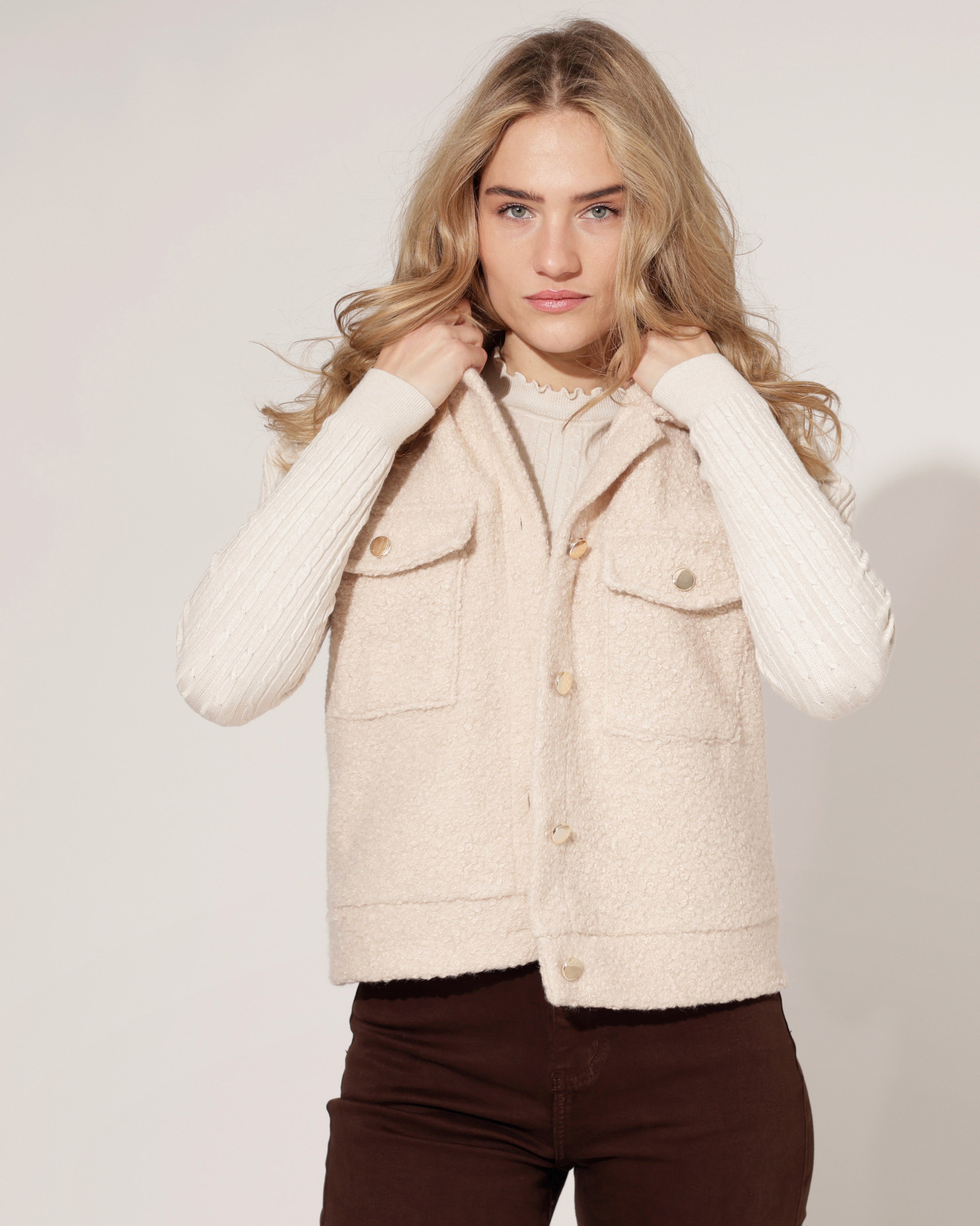 Teddy gilet Nomae Beige