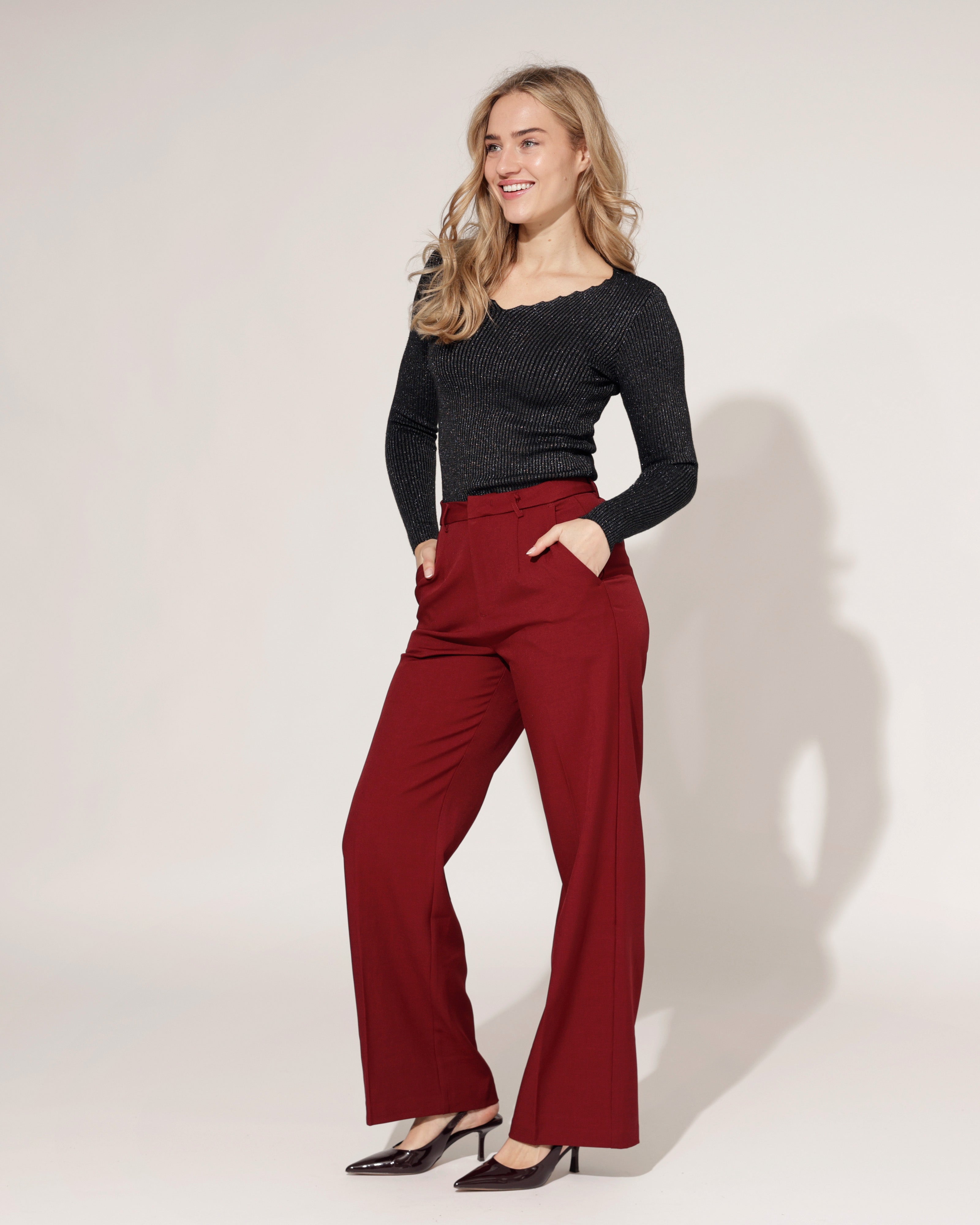 Glitter top Minny Zwart