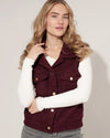 Teddy gilet Nomae Bordeaux