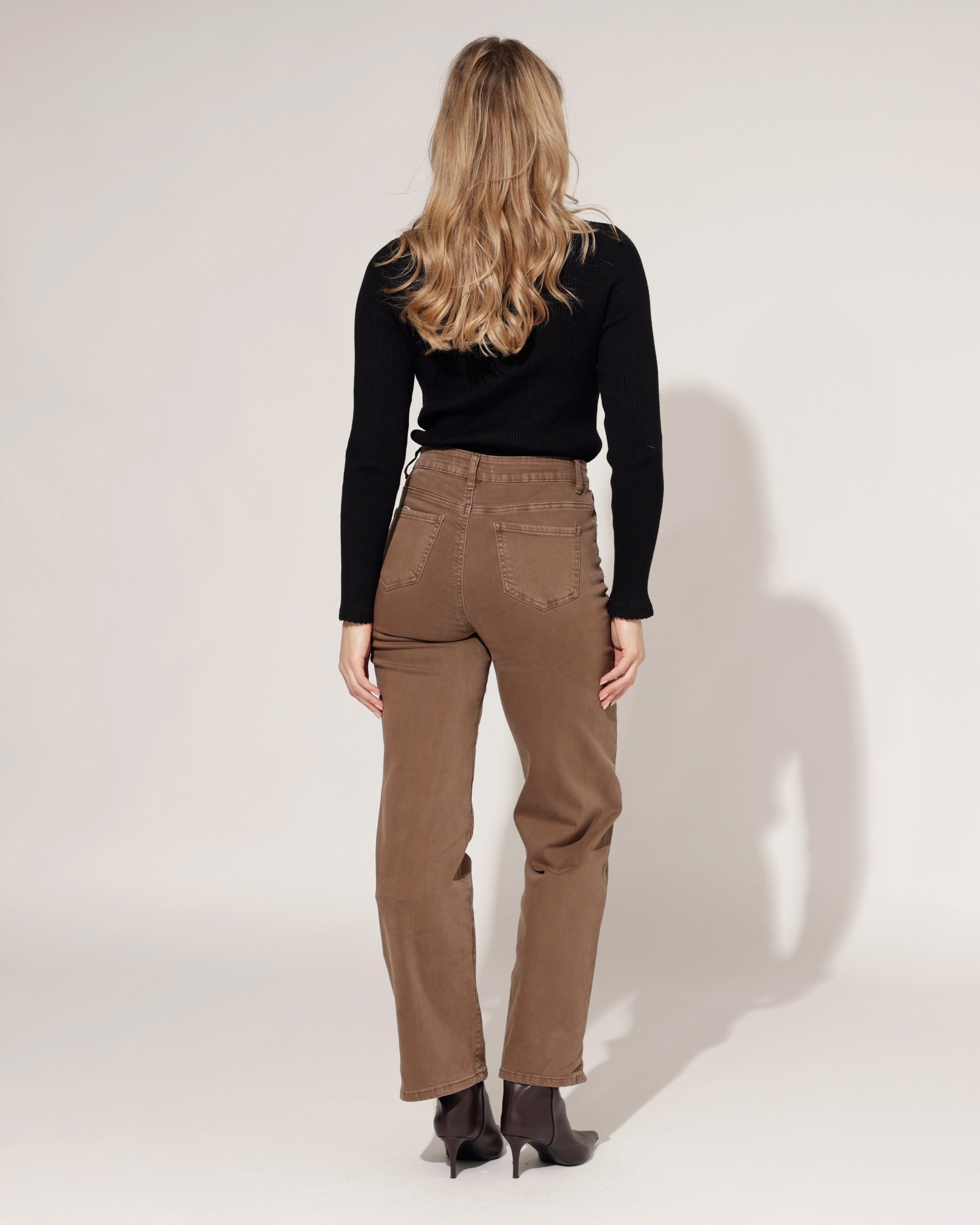 Goodies | Wide leg jeans Es-7 Bruin