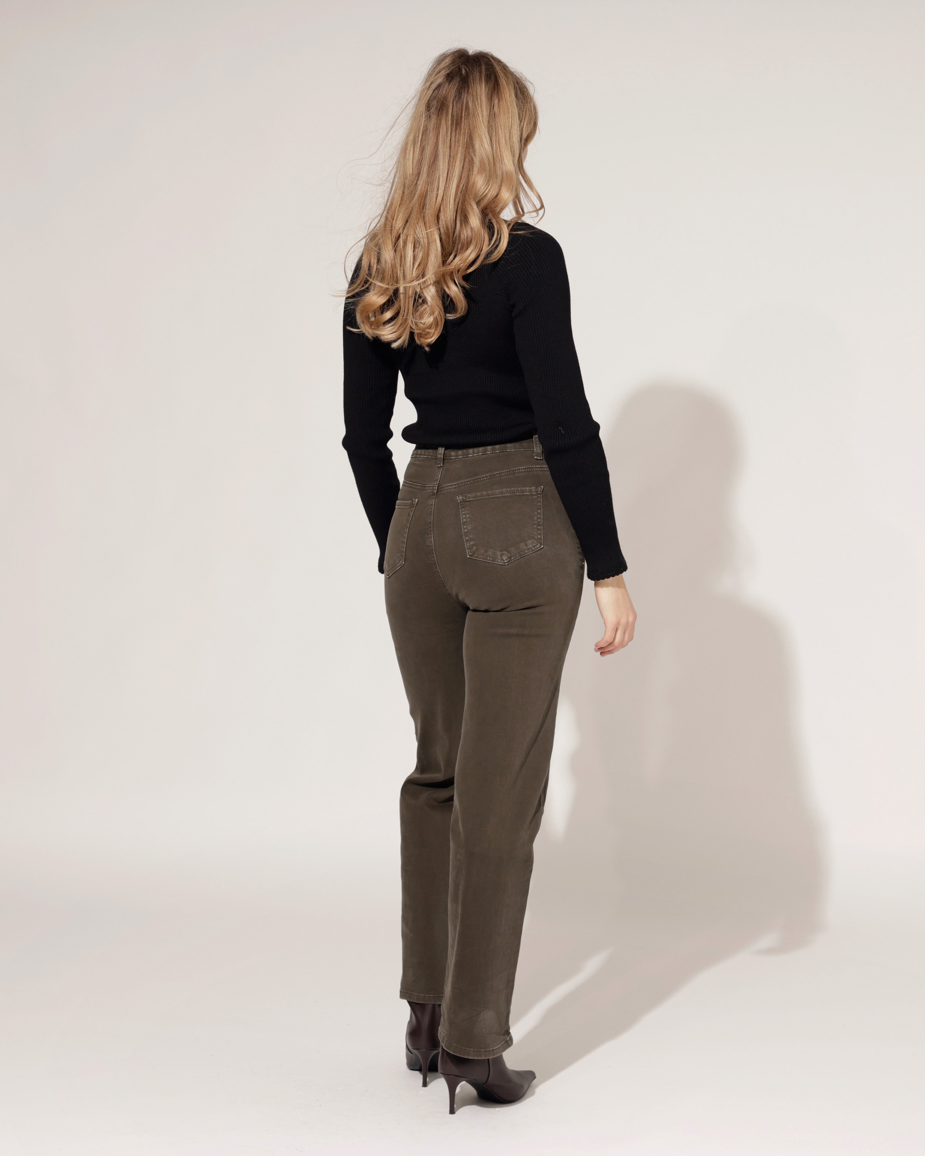 Goodies | Wide leg jeans Es-13 Donkergroen