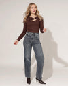 Hello Miss | Wide leg jeans Jill-3 Donkerblauw
