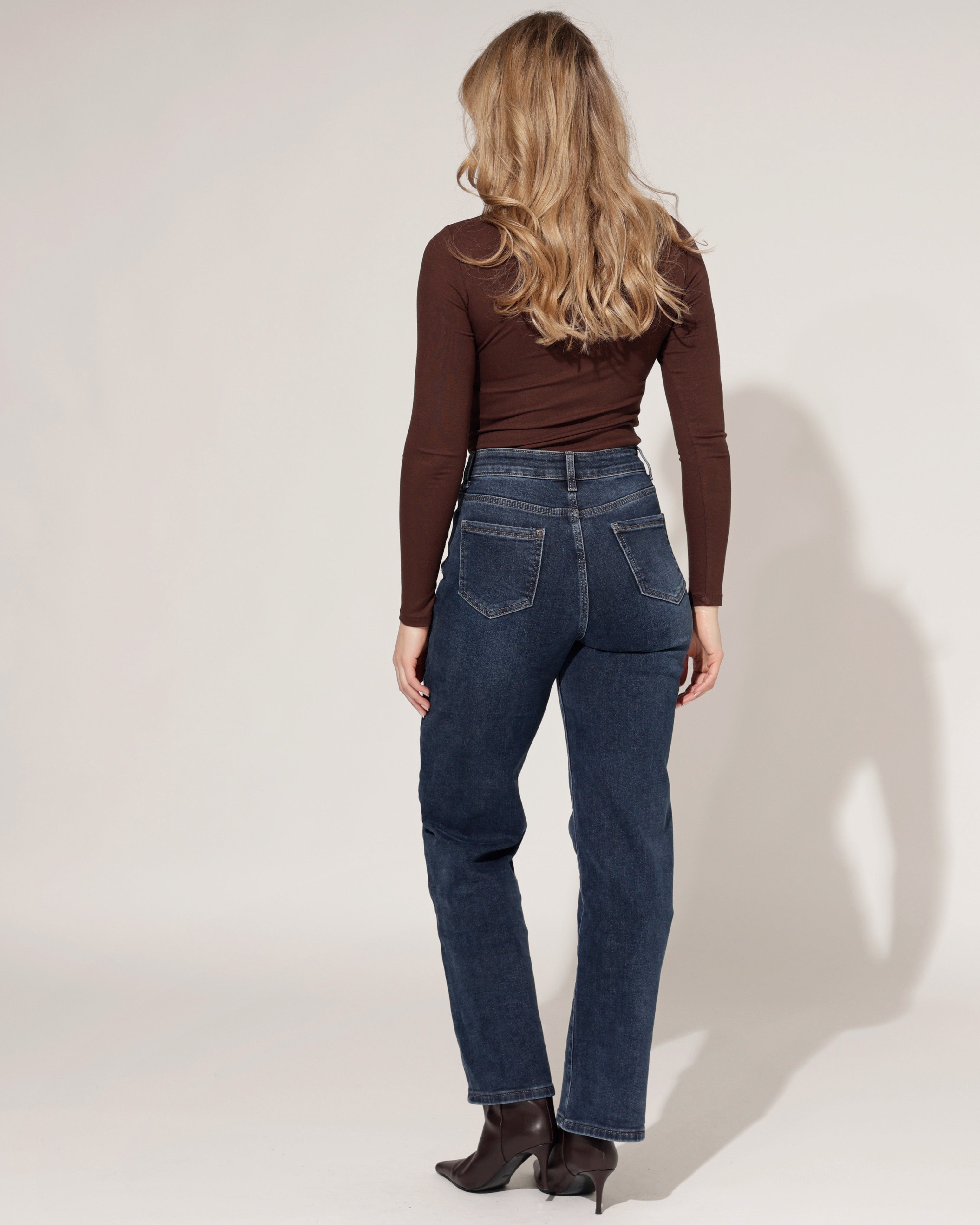 Hello Miss | Wide leg jeans Jill-2 Donkerblauw