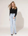 Queen Hearts | Wide leg jeans Nina-1 Lichtblauw