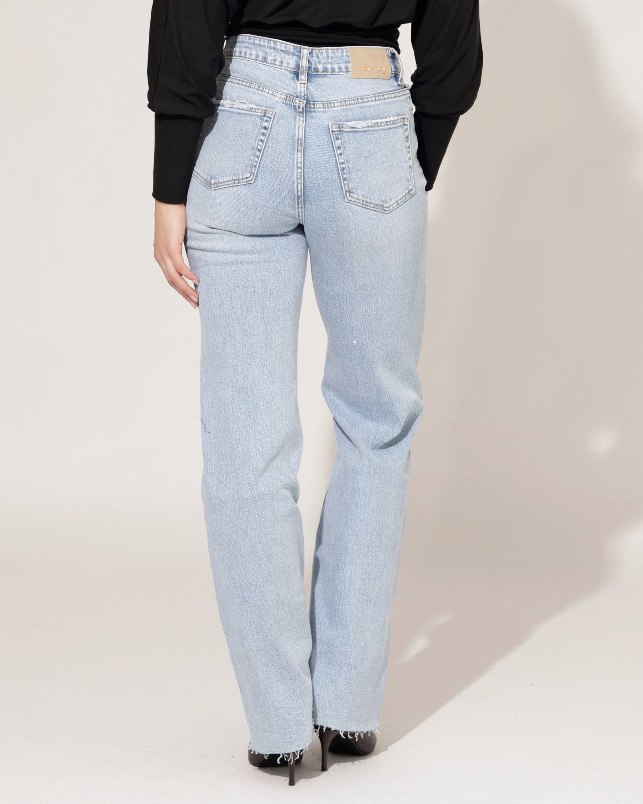 Queen Hearts | Wide leg w/ Rhinestones Kim Blauw