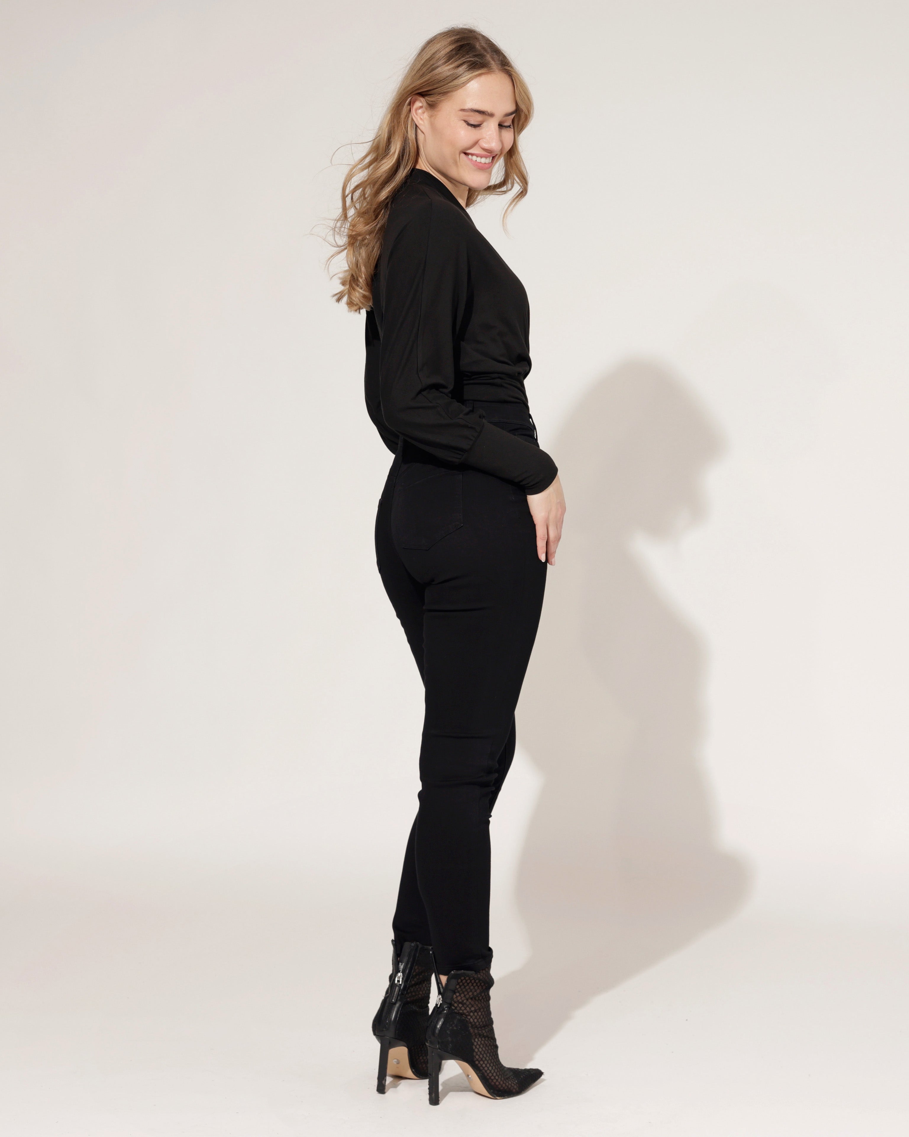 Goodies | Skinny jeans Lou-1 Zwart