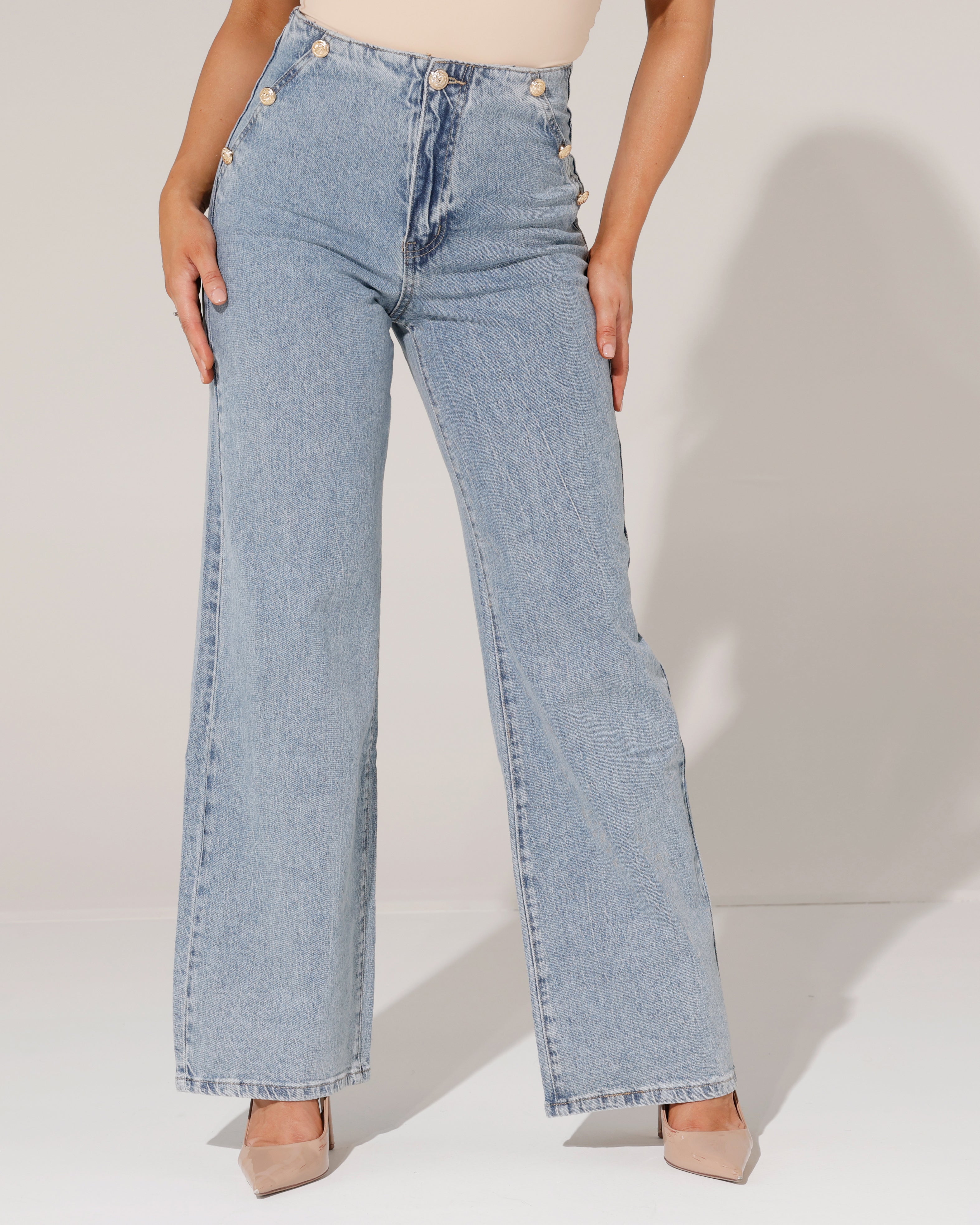 Laulia | Wide leg jeans Jolice Lichtblauw