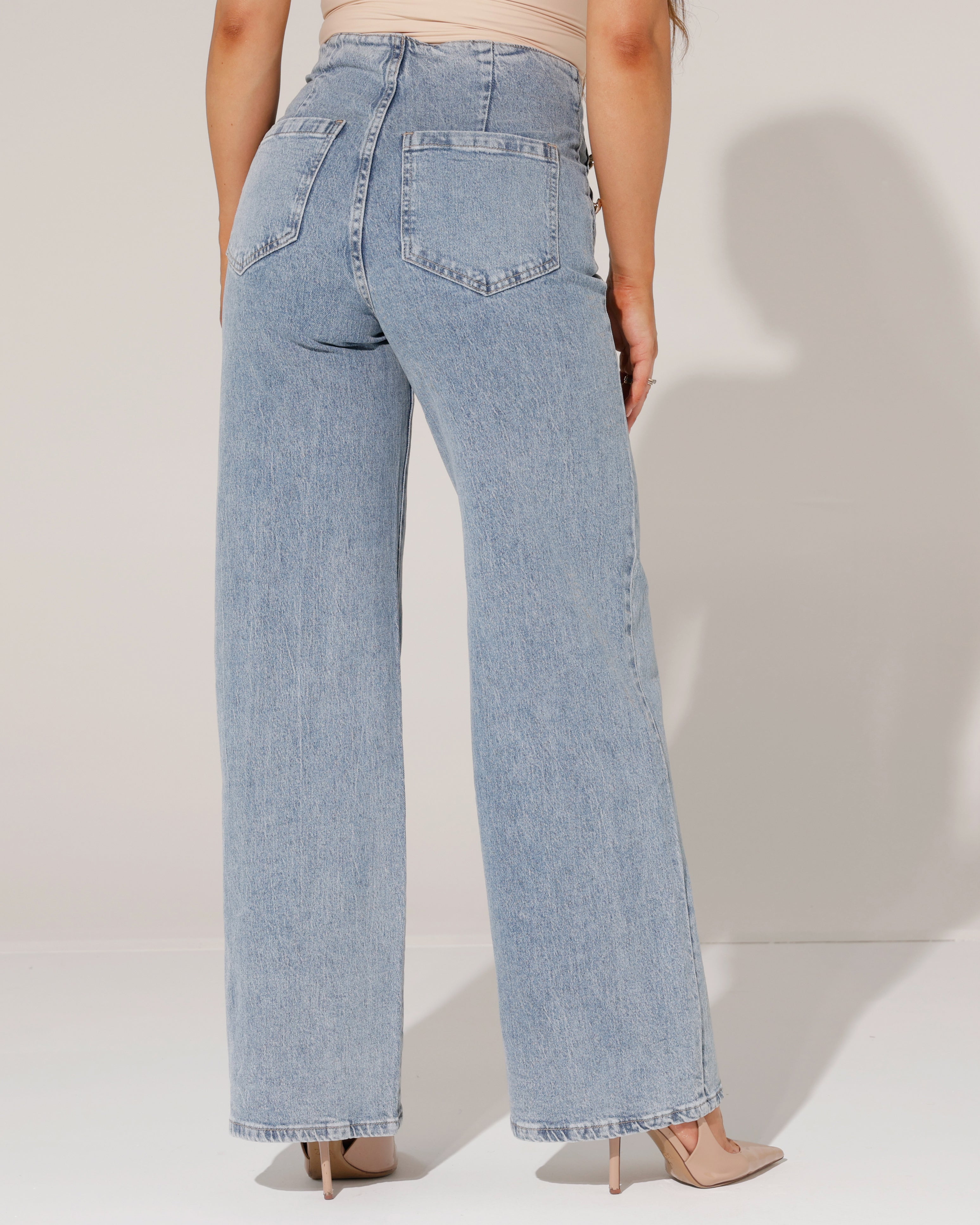 Laulia | Wide leg jeans Jolice Lichtblauw