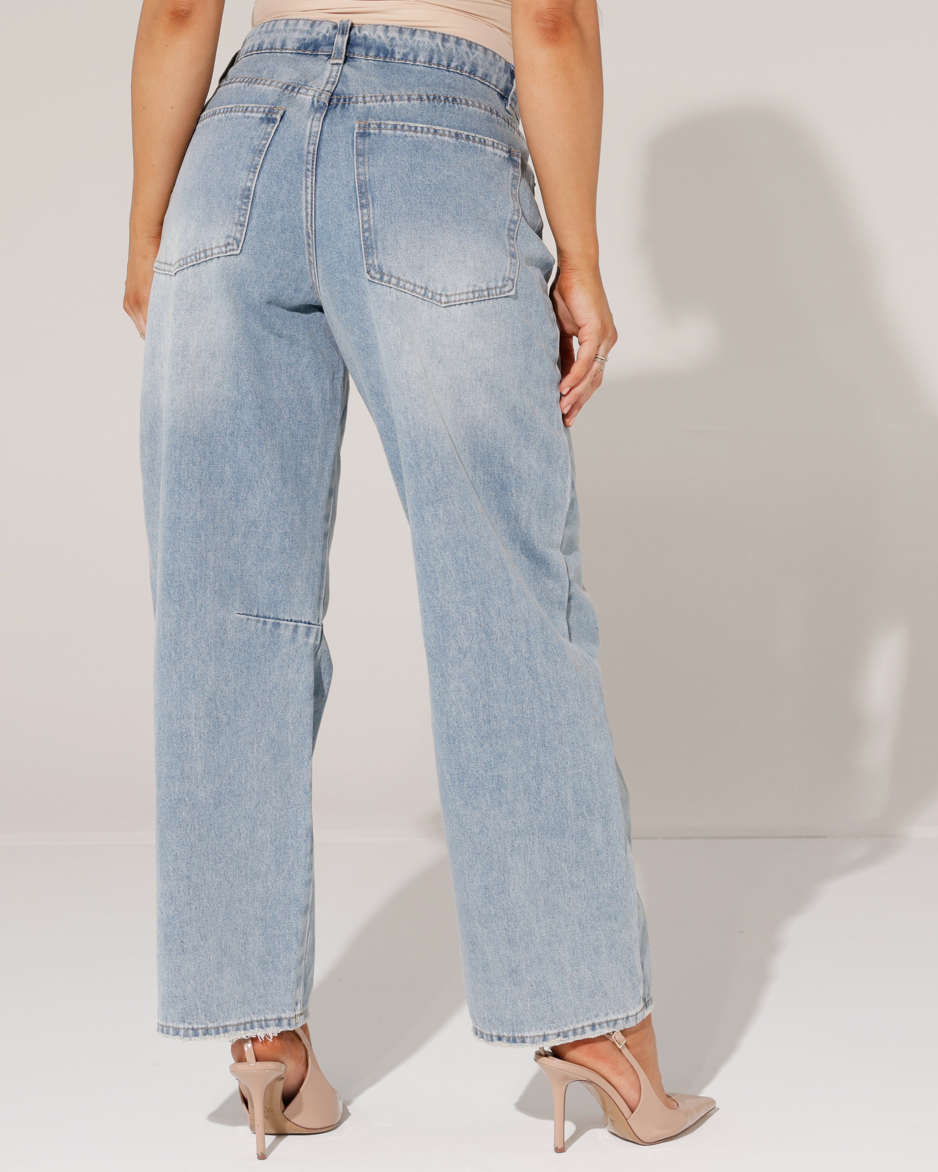 Laulia | Barrel jeans, ankle lenght Josine Blauw