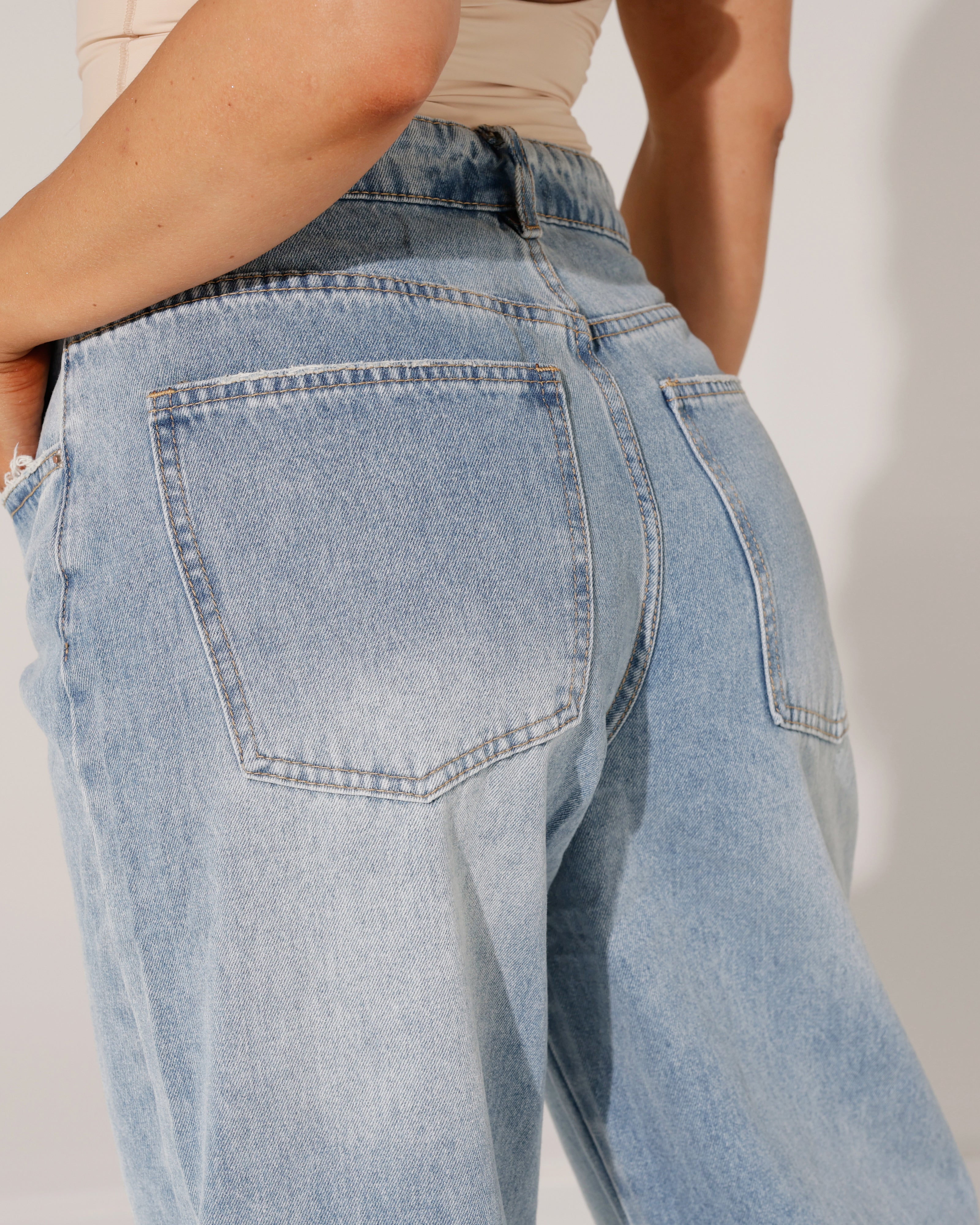 Laulia | Barrel jeans, ankle lenght Josine Blauw