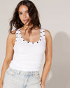 Hemd met zilverkleurige studs Lola Wit