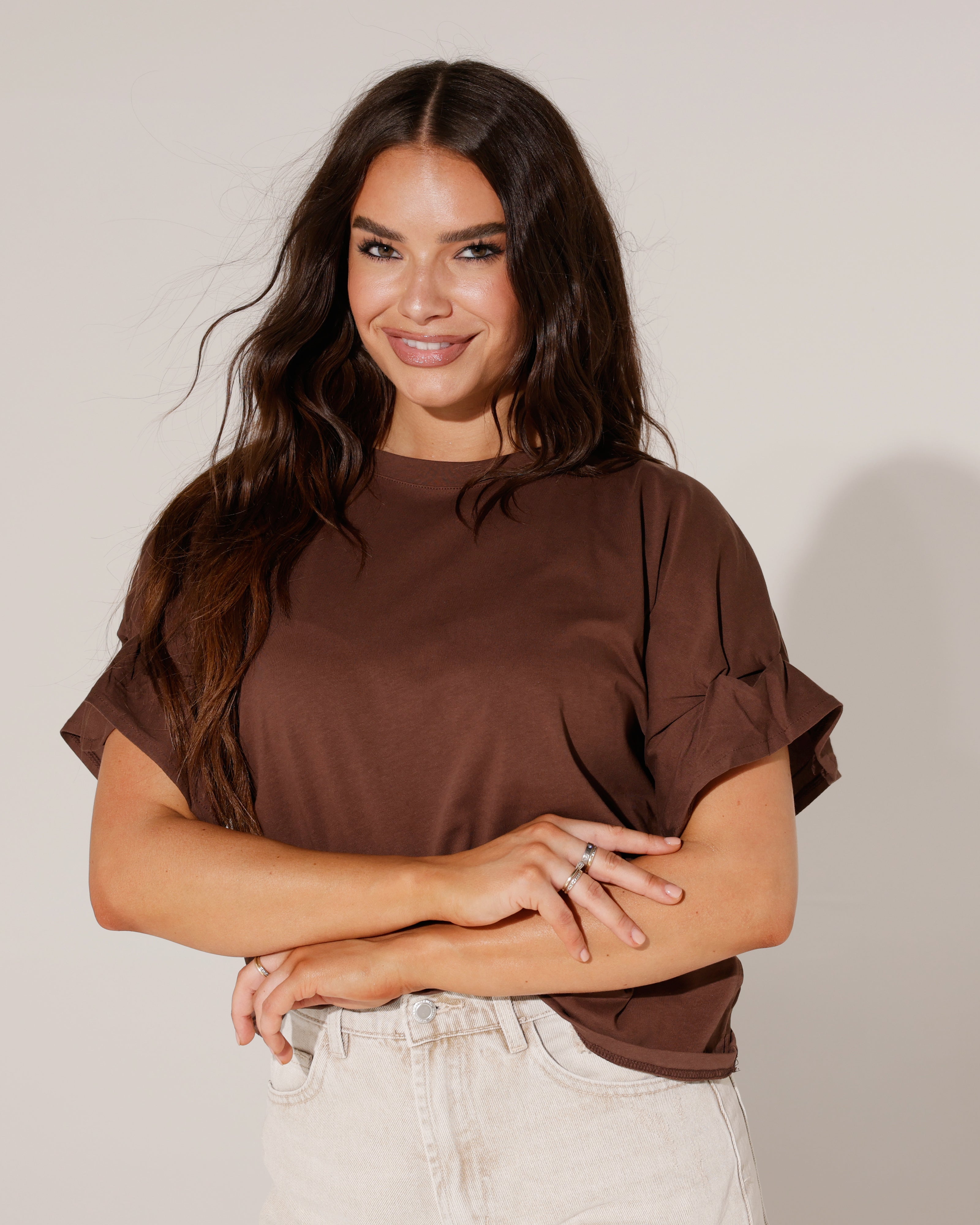 T-shirt Jara Donkerbruin