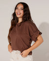 T-shirt Jara Donkerbruin