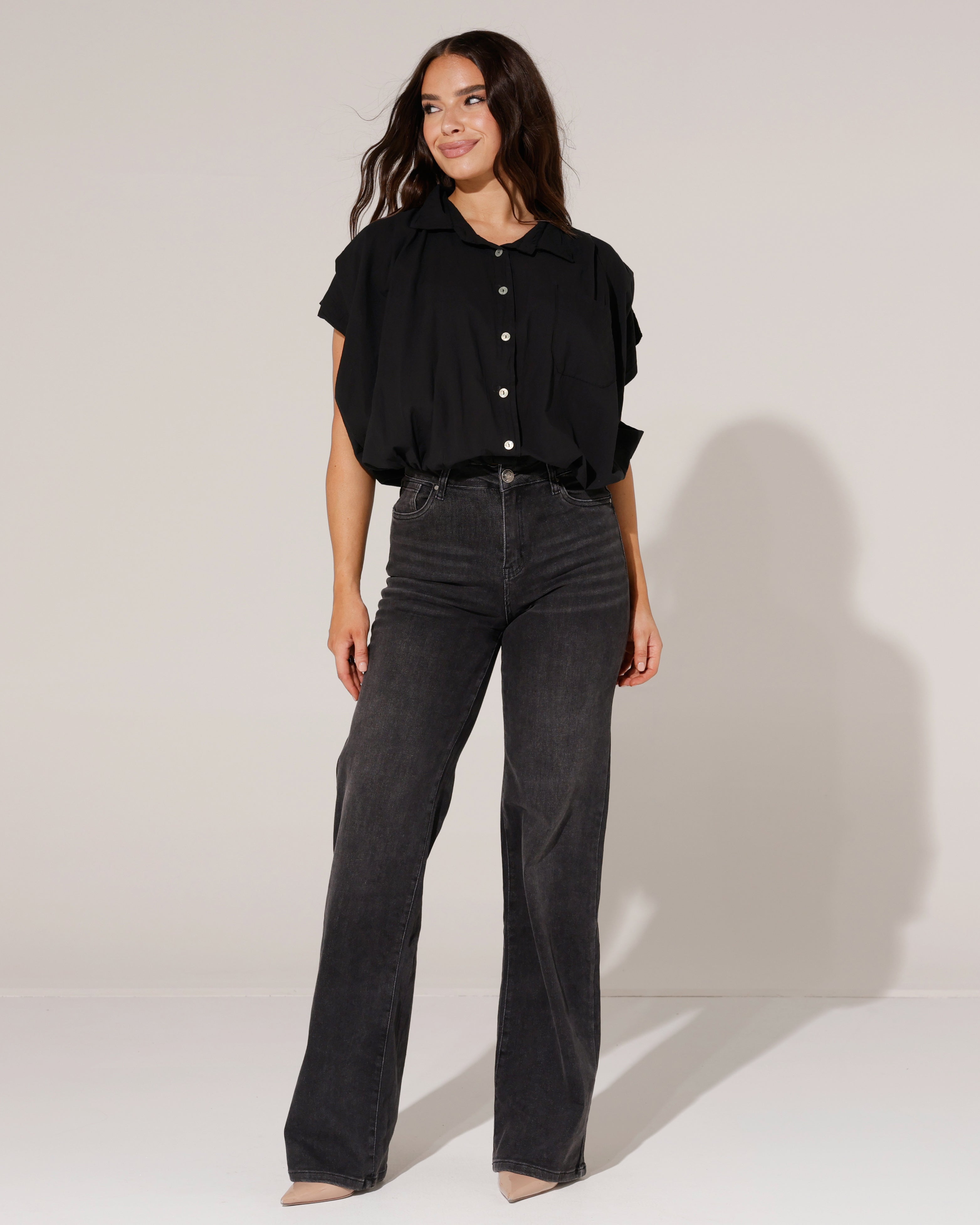 Goodies | Wide leg jeans TALL Iris Zwart