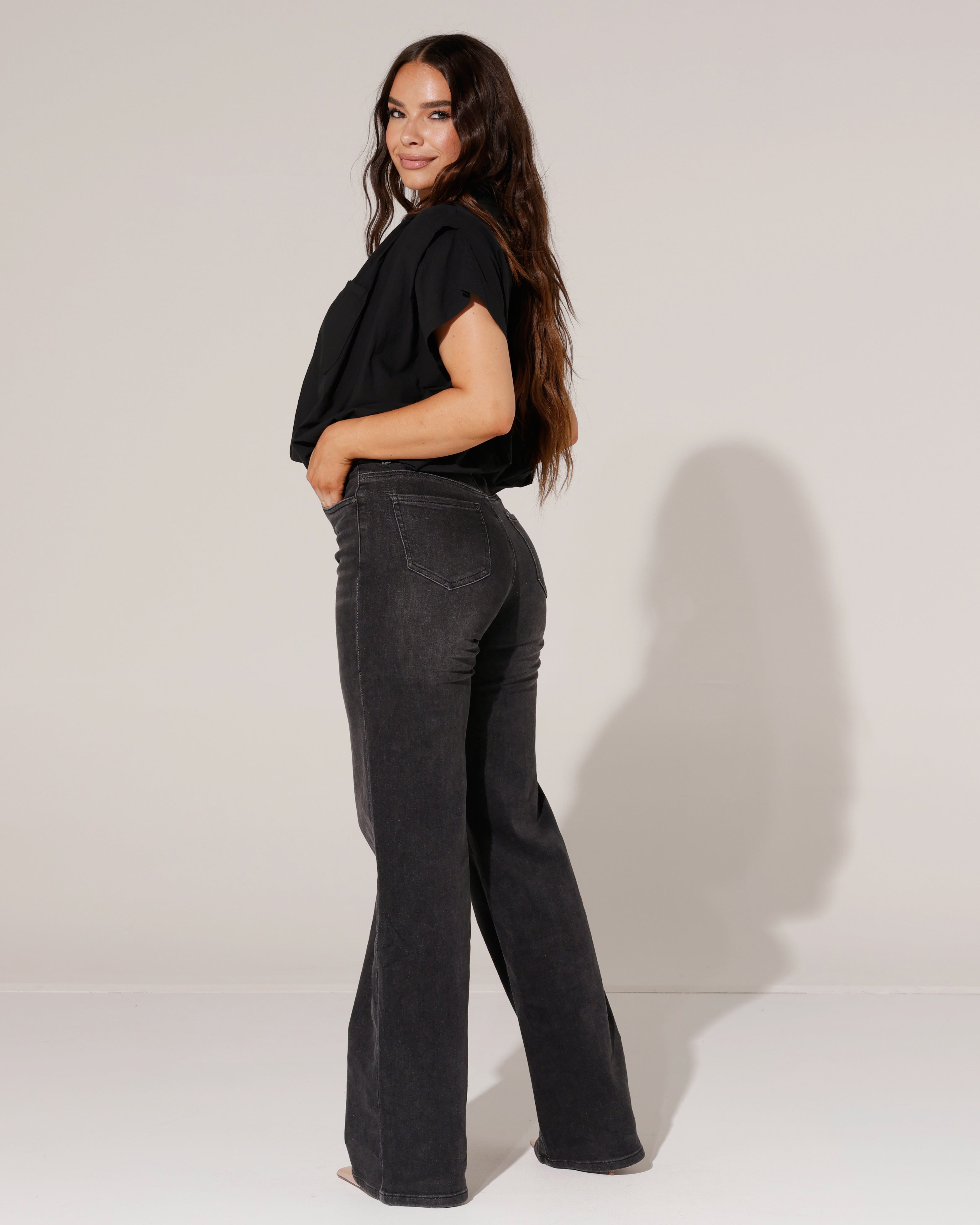 Goodies | Wide leg jeans TALL Iris Zwart