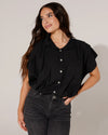 Ballon top Juna Zwart