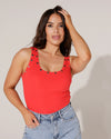 Hemd met zilverkleurige studs Lola Rood