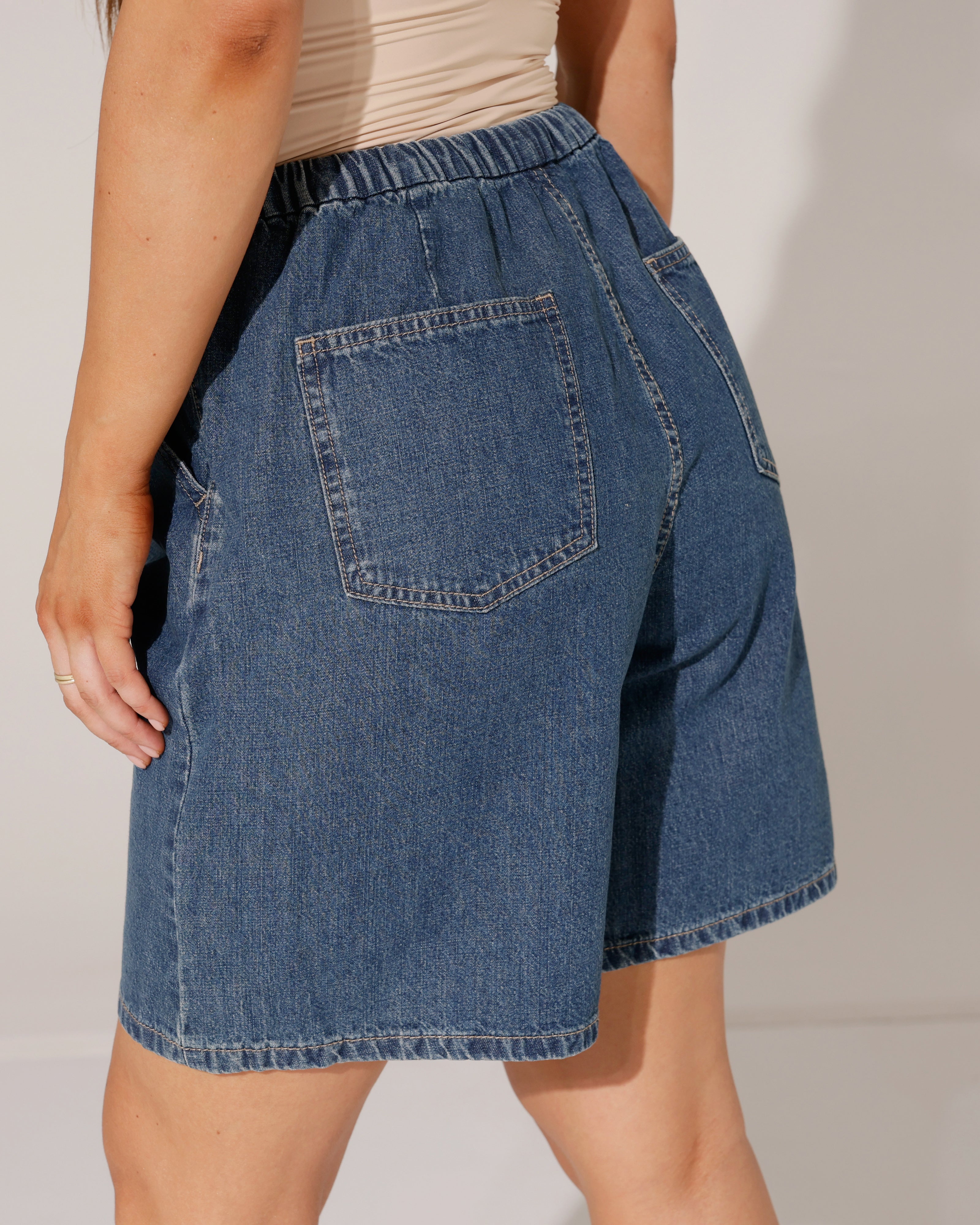 Laulia | Denim short Chloe Blauw