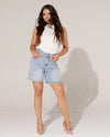 VS Miss | Short met strass omslag Yola Blauw