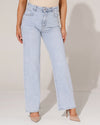 Hello Miss | Wide leg jeans Tess-6 Lichtblauw