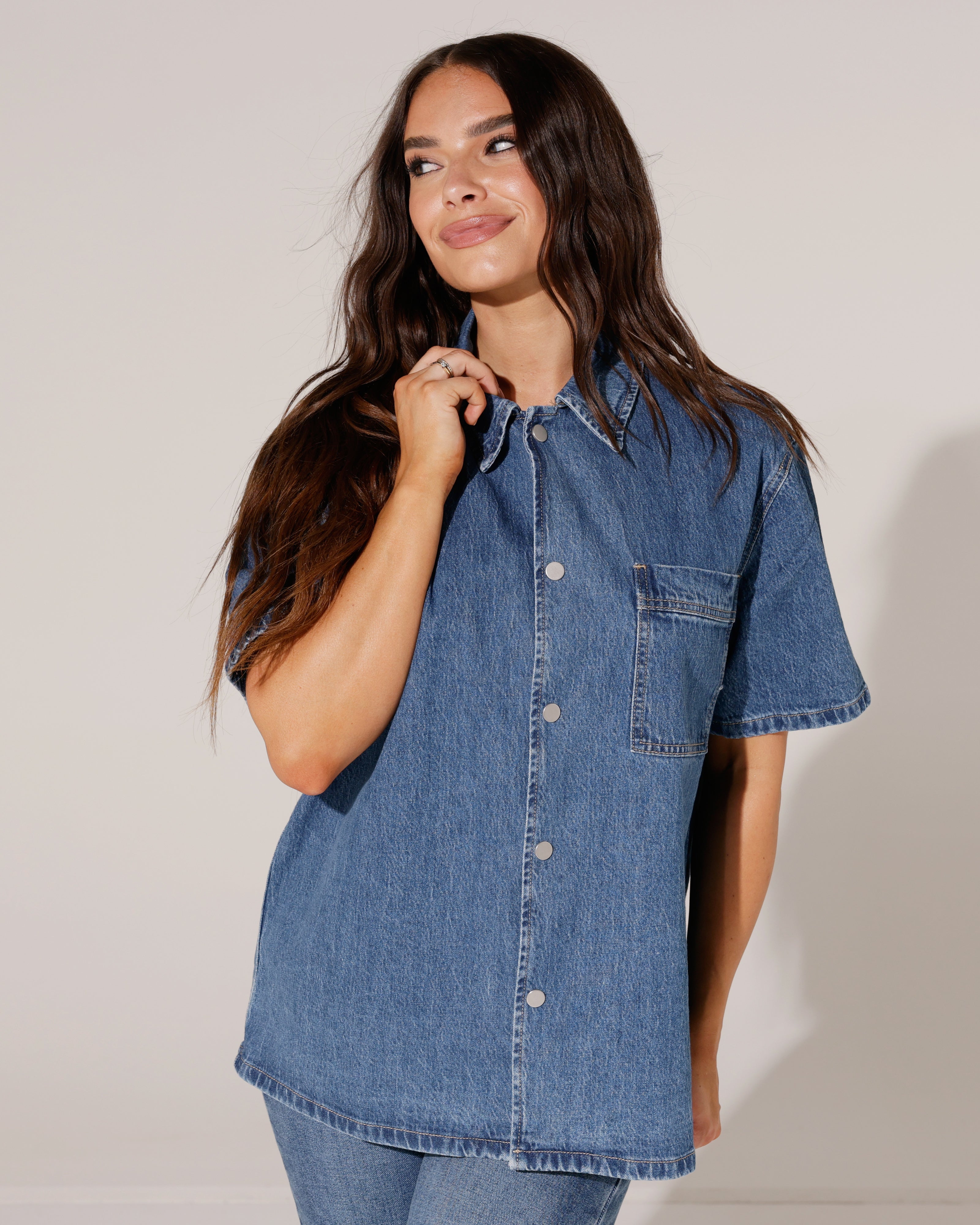 Laulia | Spijkerblouse Dewi Blauw
