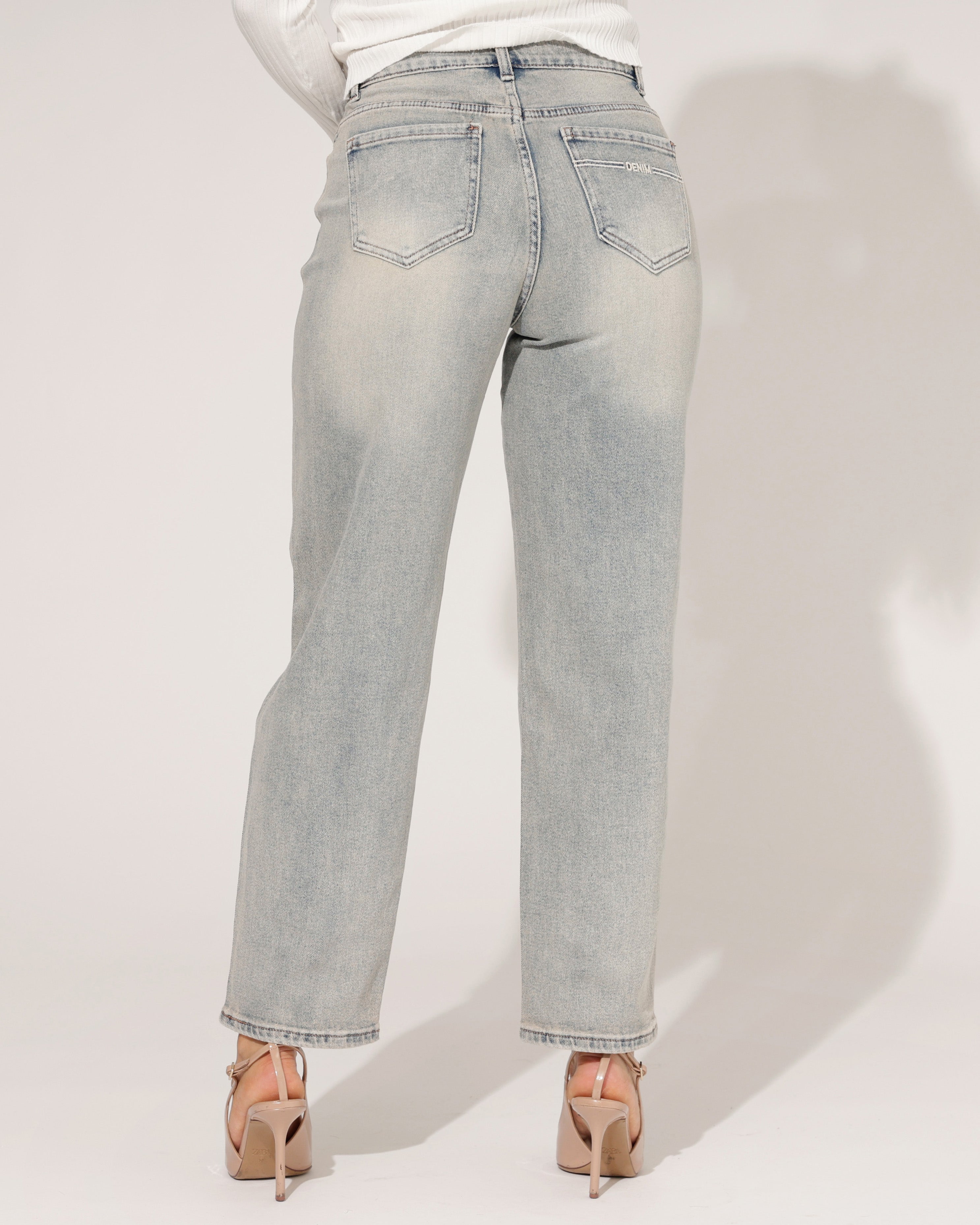 Hello Miss | Barrel Jeans Ansh-2 Blauw