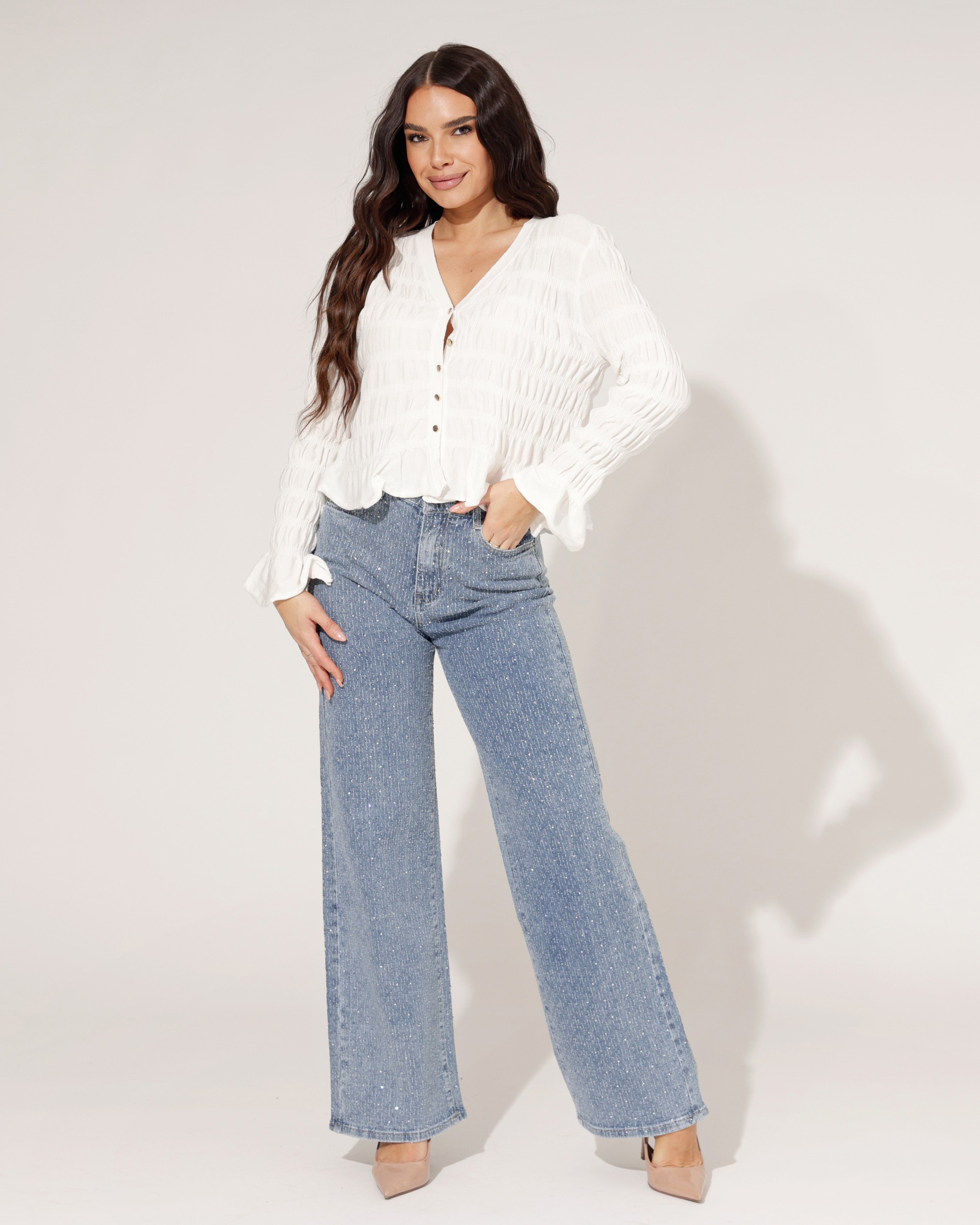 Laulia | Wide leg jeans Nova Lichtblauw