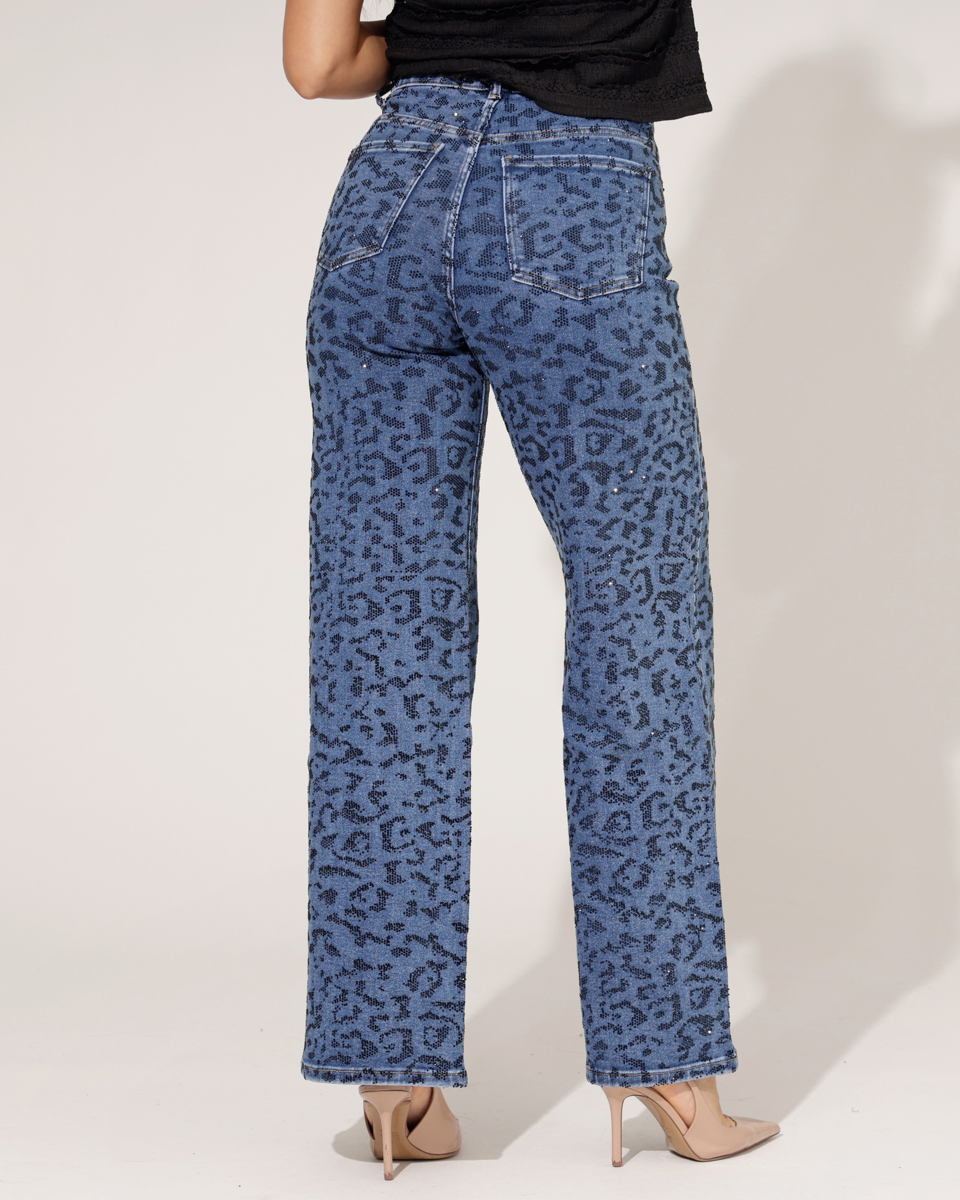 Laulia | Straight jeans, full length Siss-18 Blauw