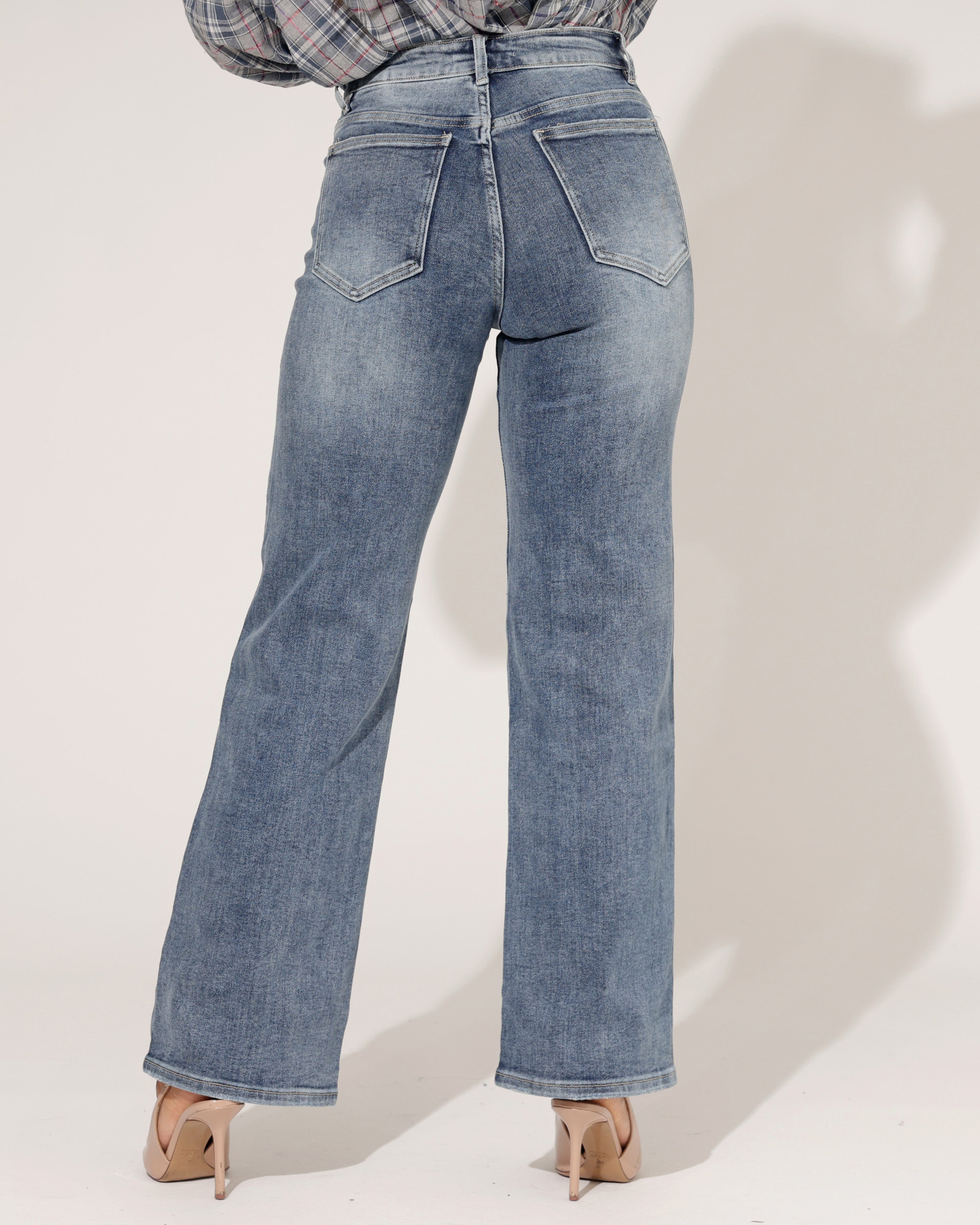 Laulia | Wide leg jeans (Mid) Yara-12 Blauw