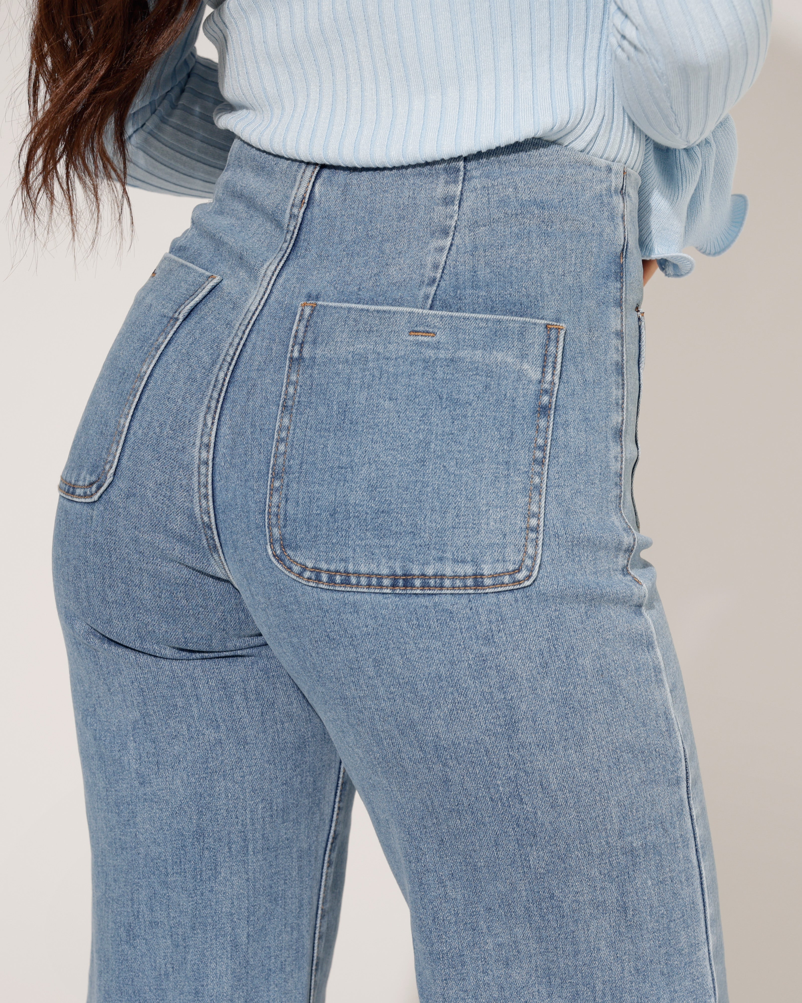 Laulia | Wide leg jeans Romy-3 Lichtblauw