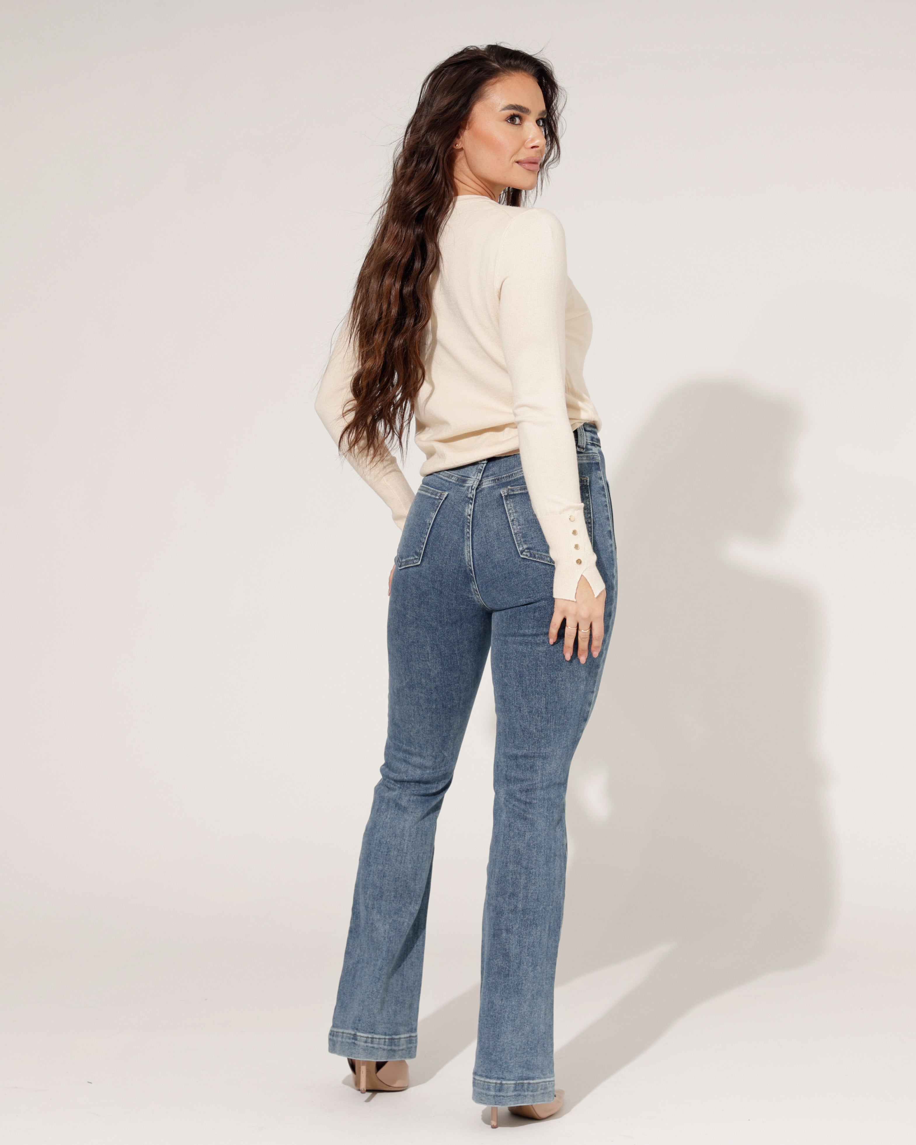 Laulia - Flared jeans Bibi-1 Blauw
