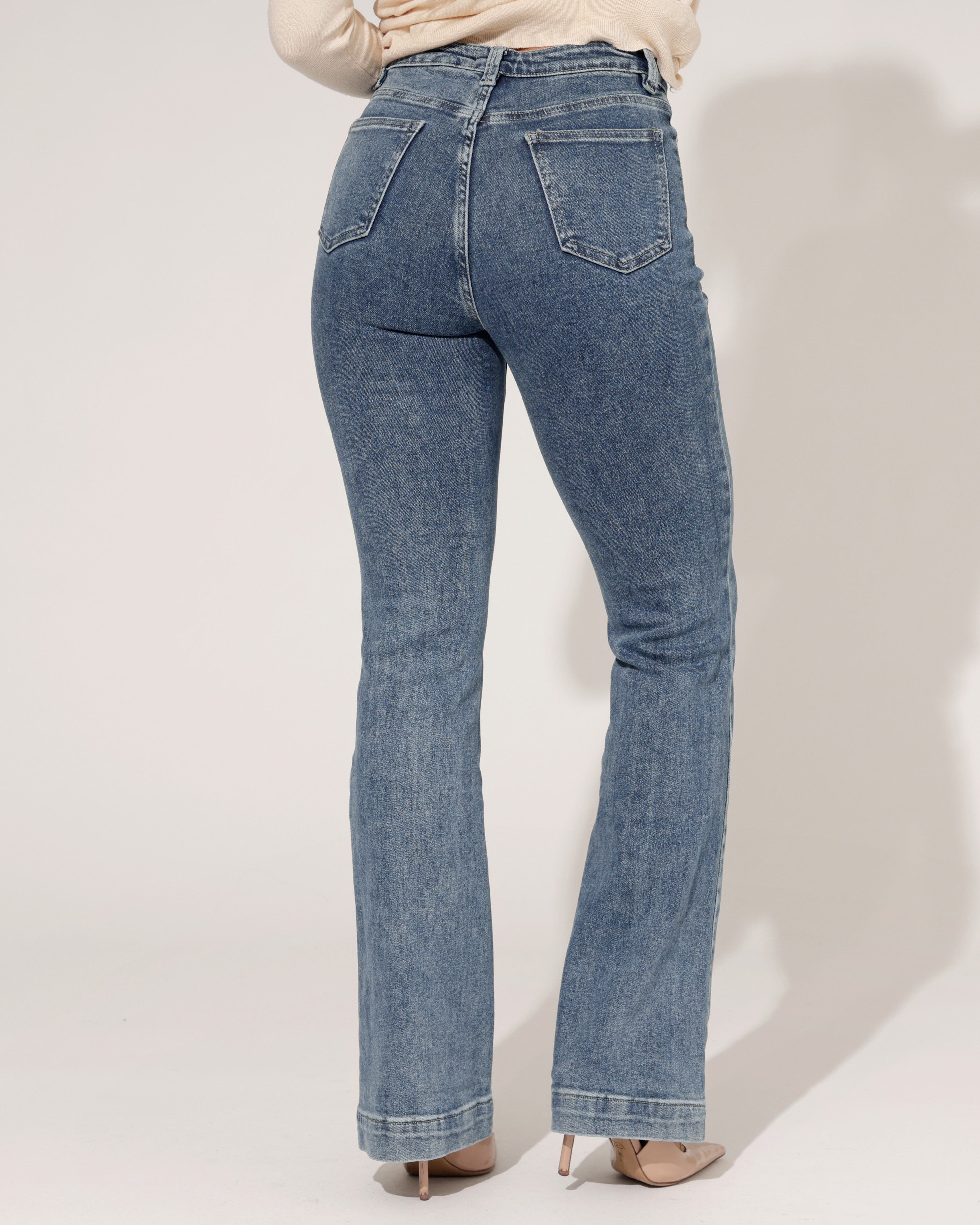 Laulia - Flared jeans Bibi-1 Blauw