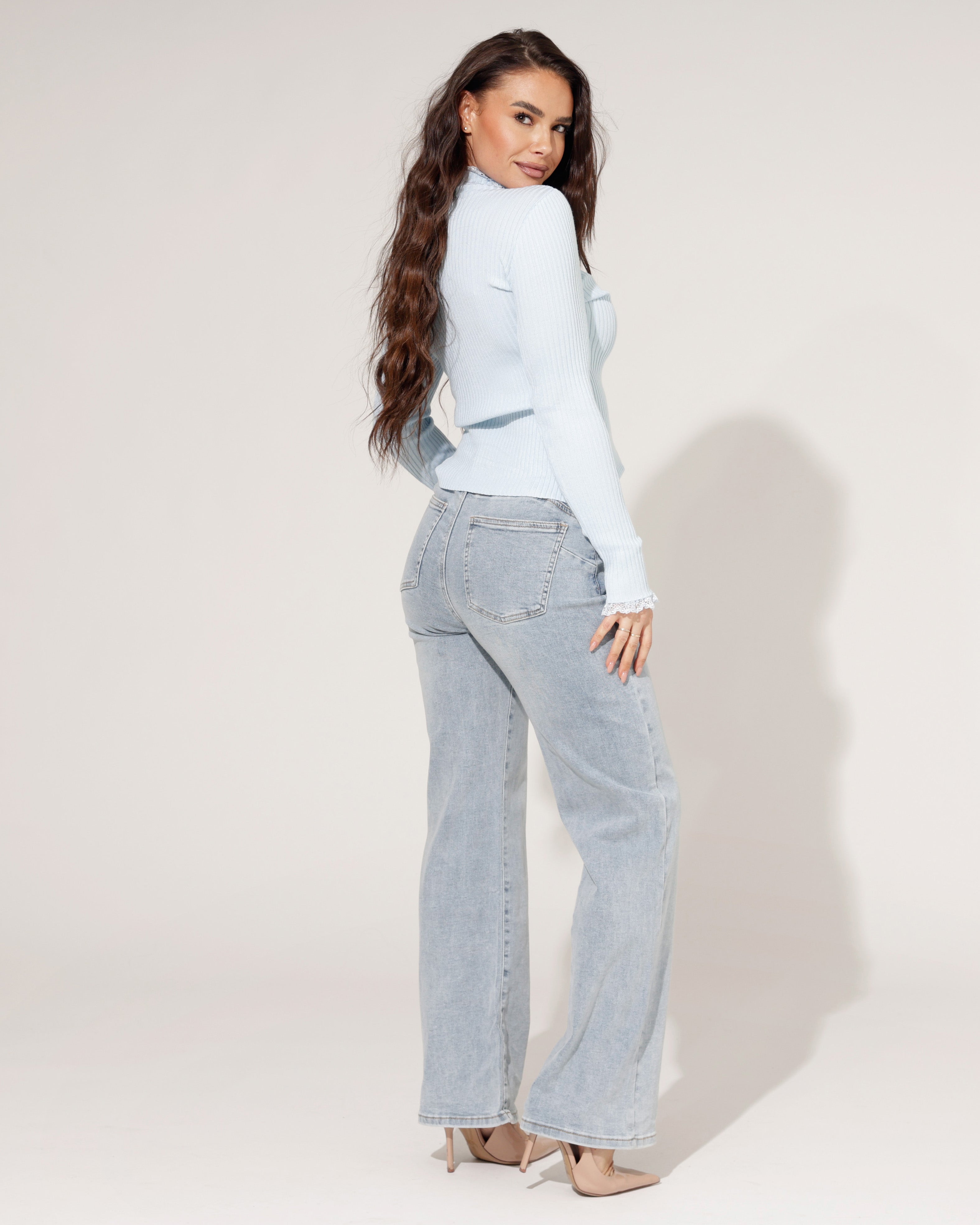 Norfy | Wide leg jeans Felice-1 Blauw