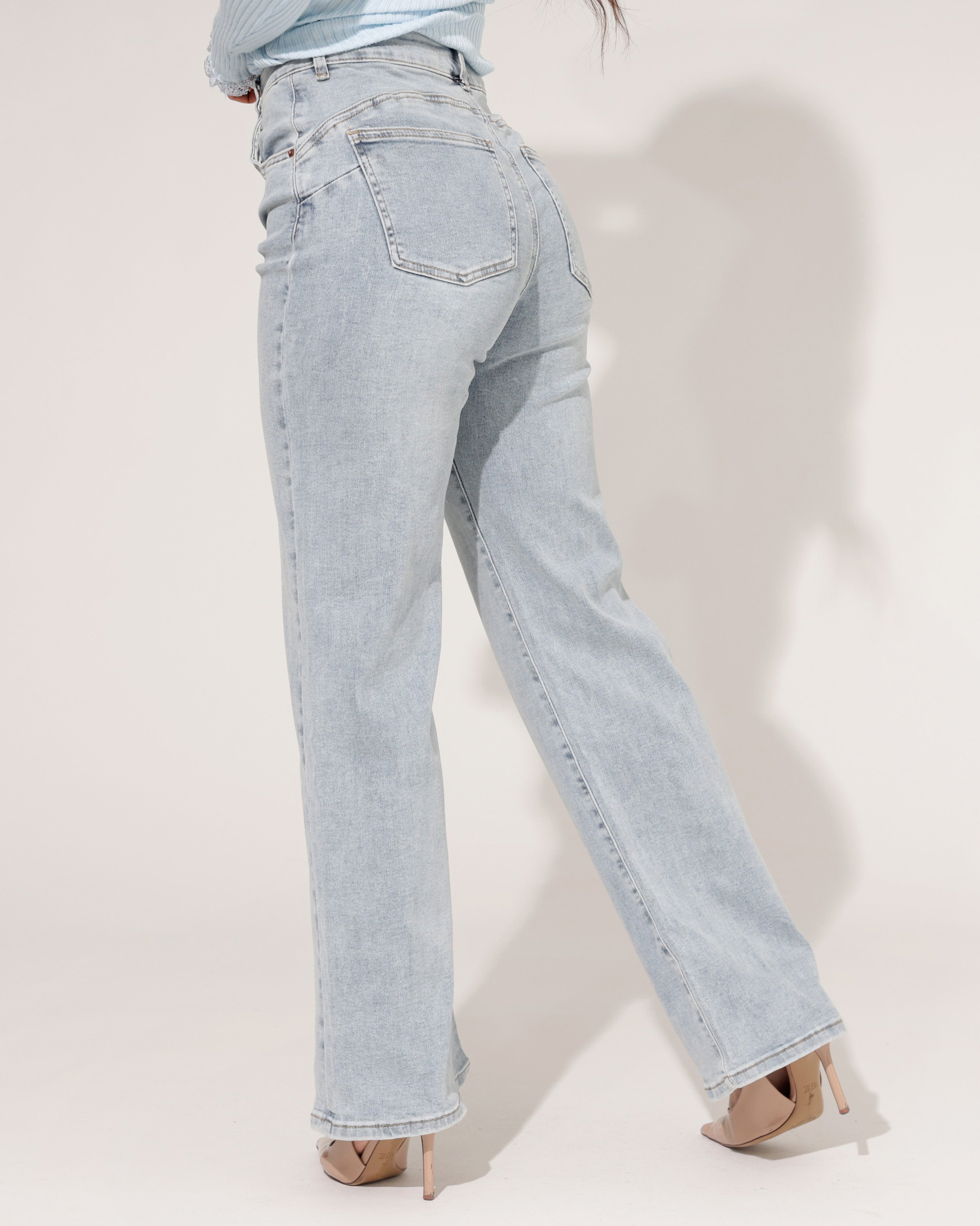 Norfy | Wide leg jeans Felice-1 Blauw