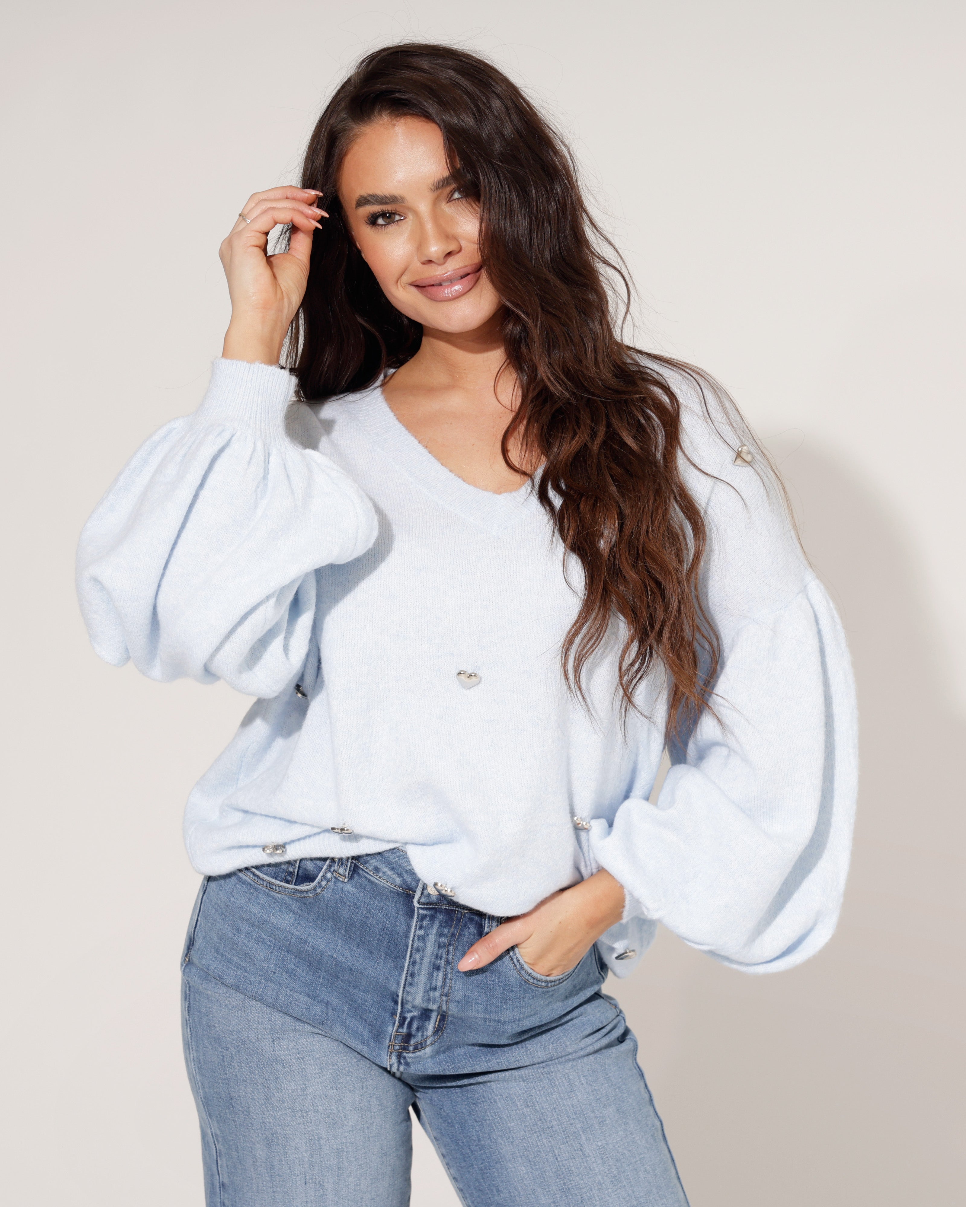 Trui Ginney Lichtblauw