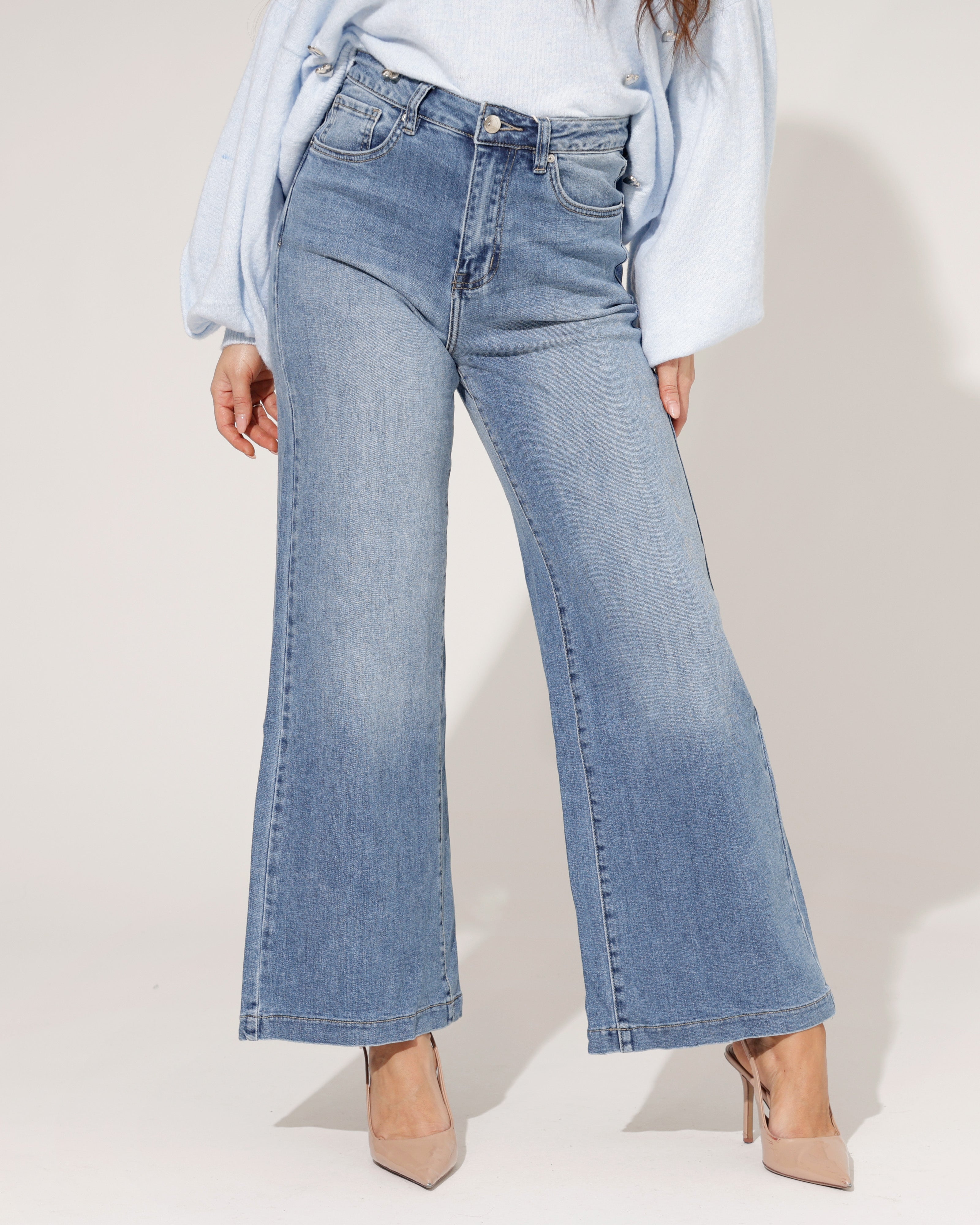Jewelly| Wide leg jeans Jenna Blauw