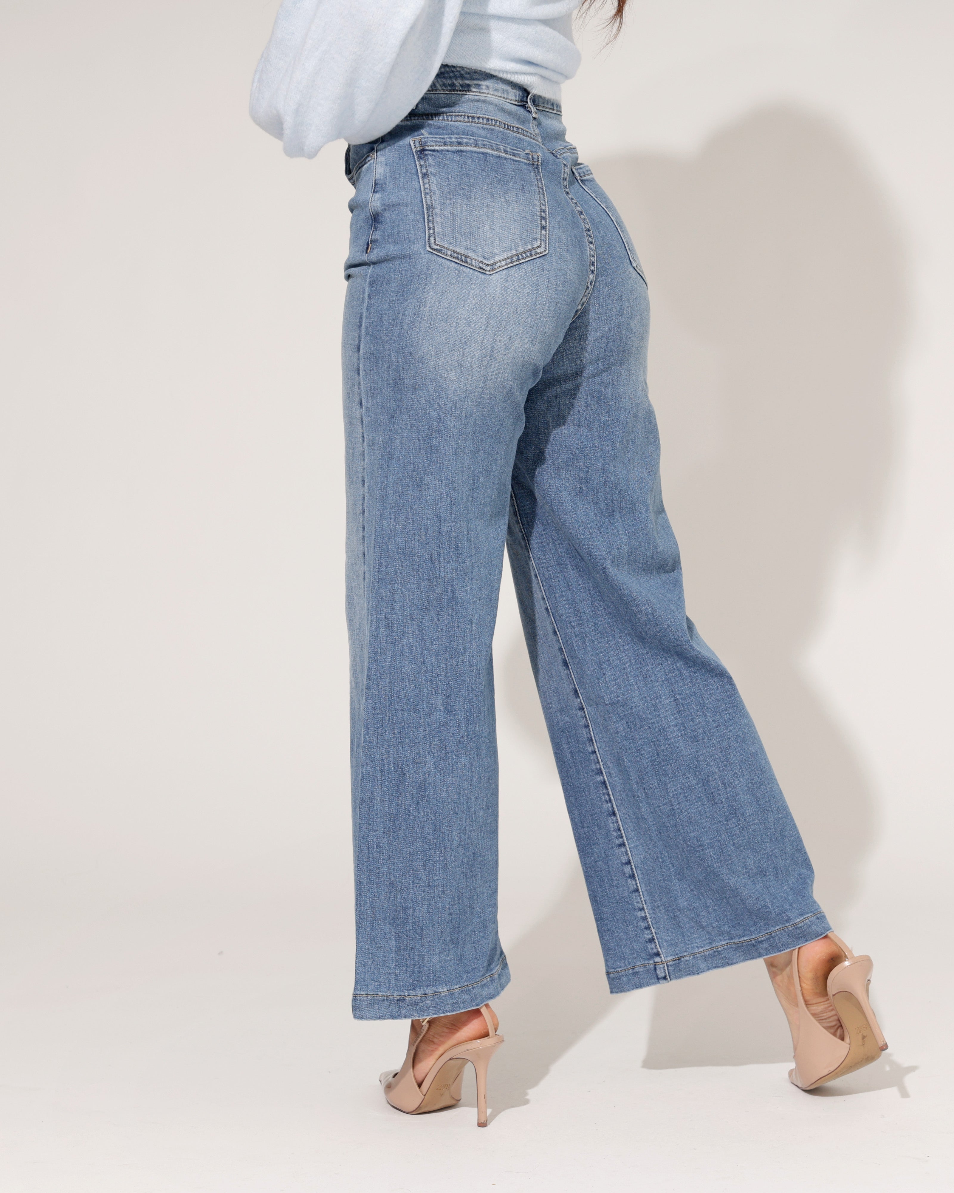 Jewelly| Wide leg jeans Jenna Blauw