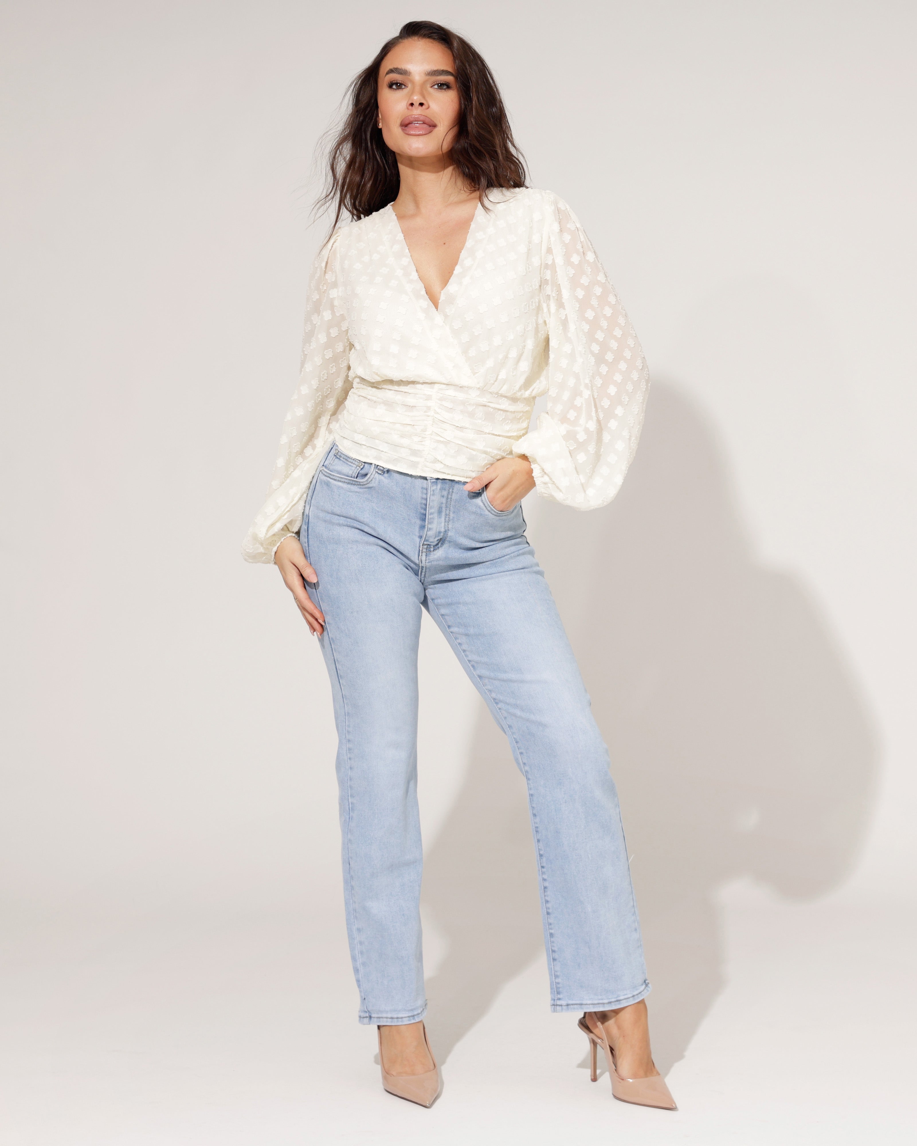 Ana & Lucy | Straight jeans Pien Lichtblauw