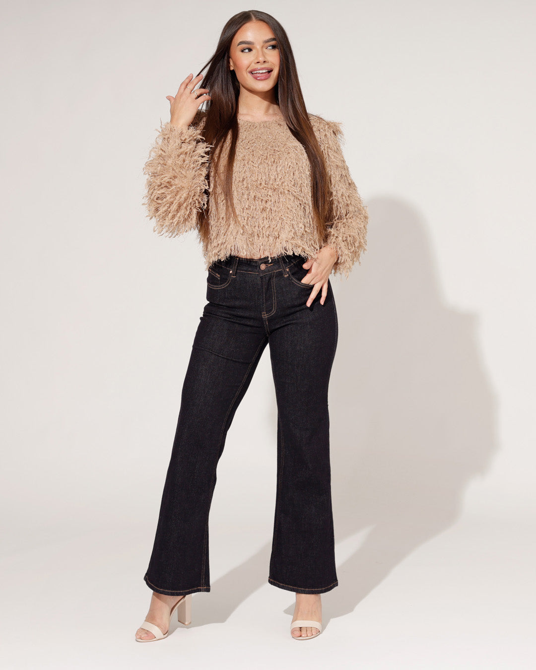 Redseventy | Flared jeans Kelly-12 Donkerblauw