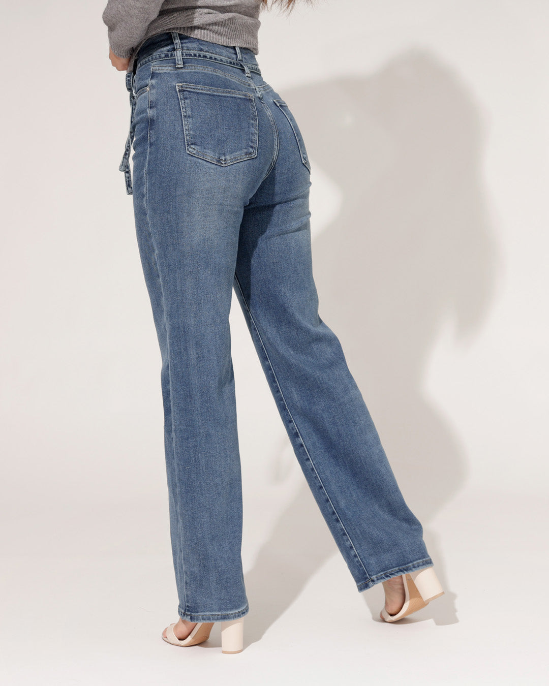 Laulia | Straight jeans Loua-3 Donkerblauw