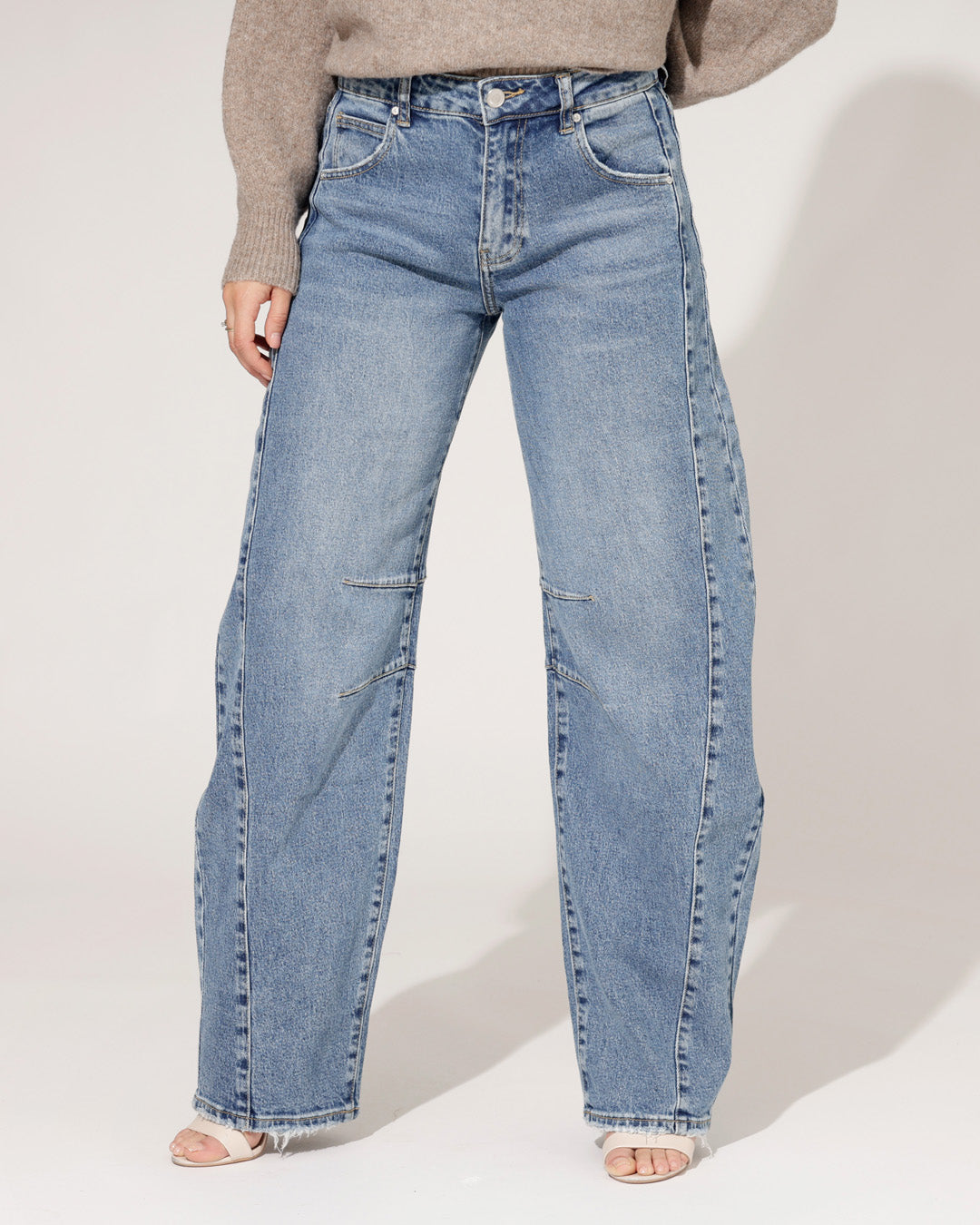 Queen Hearts | Barrel jeans Bibi Donkerblauw
