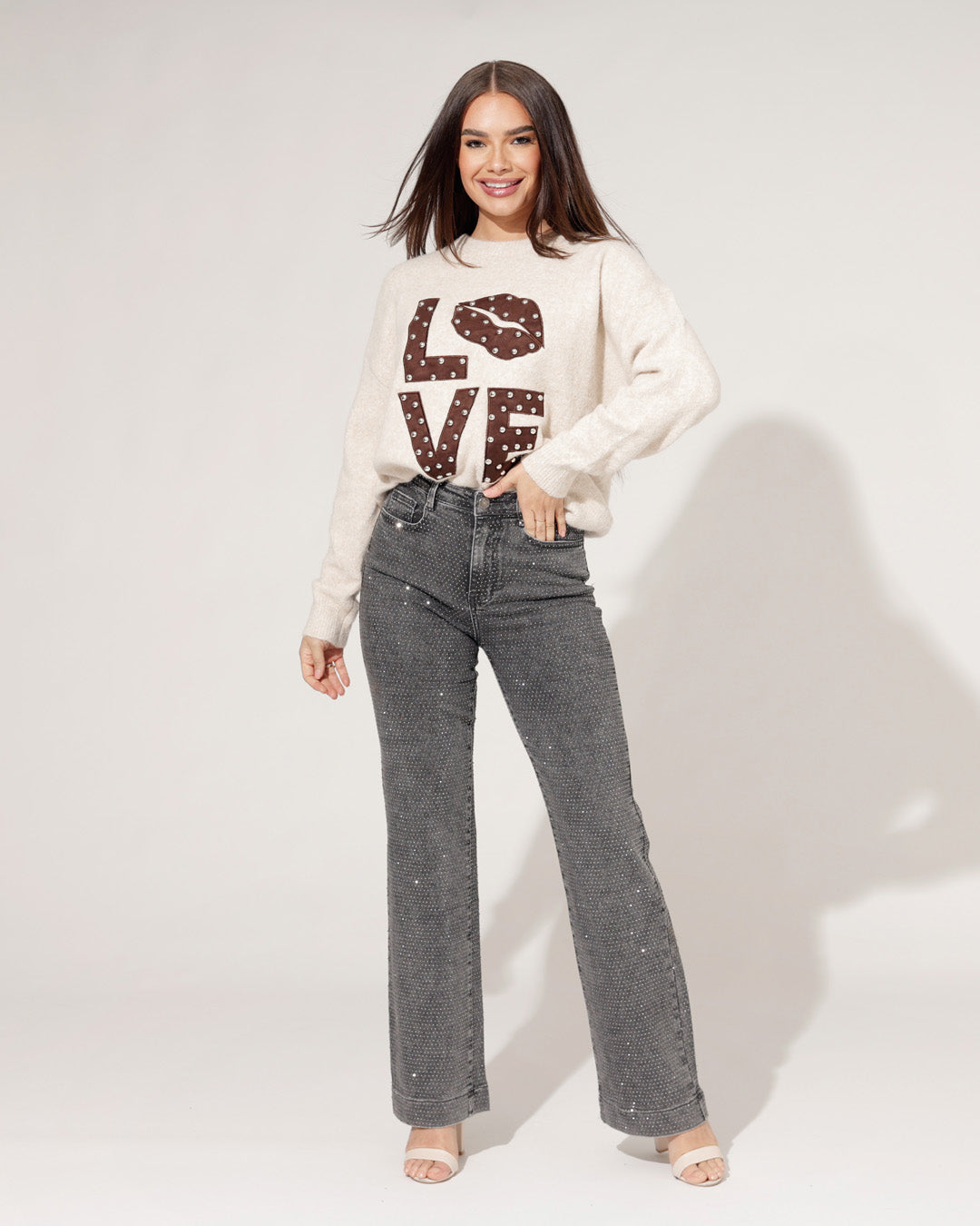 Trui Love Taupe