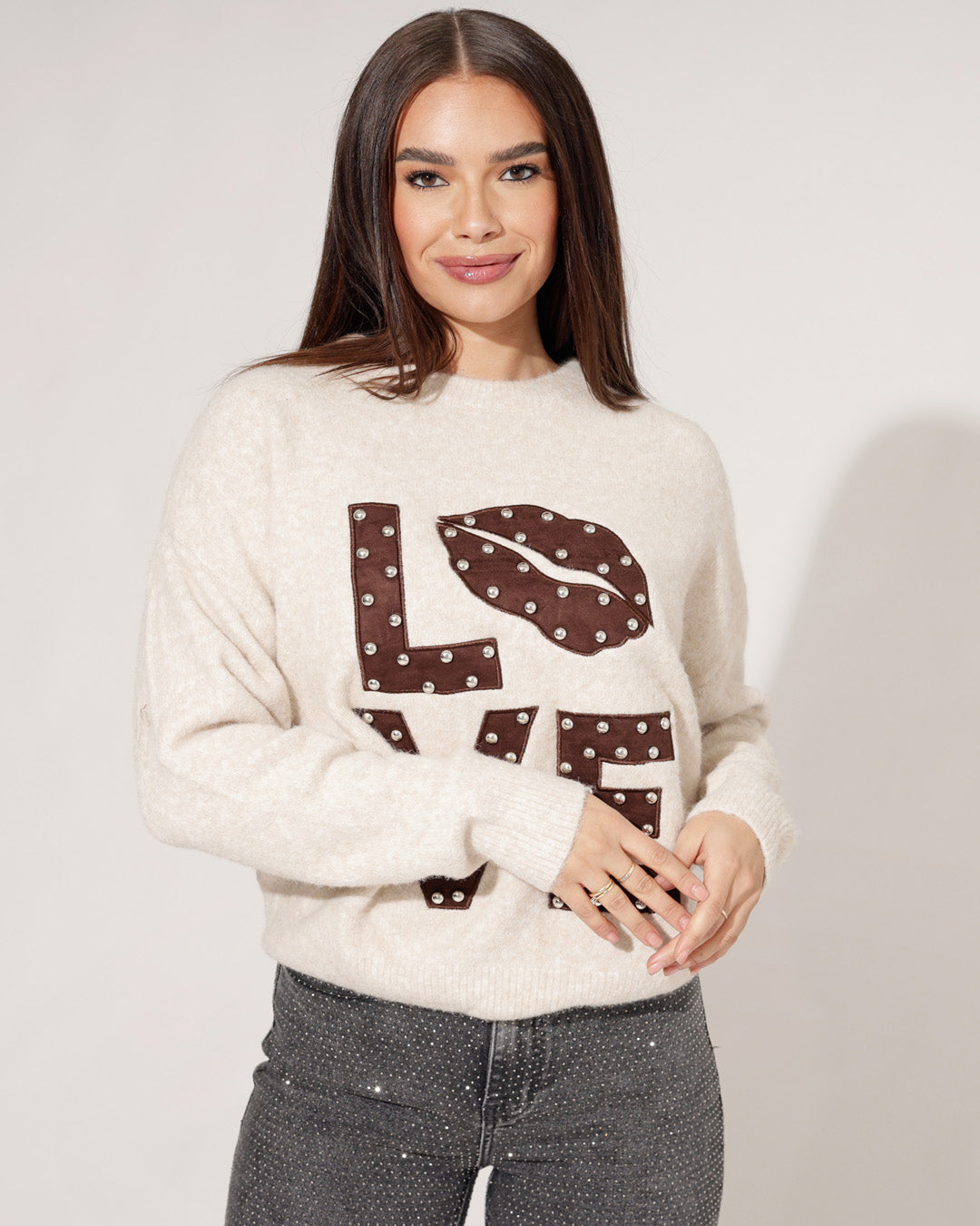 Trui Love Taupe
