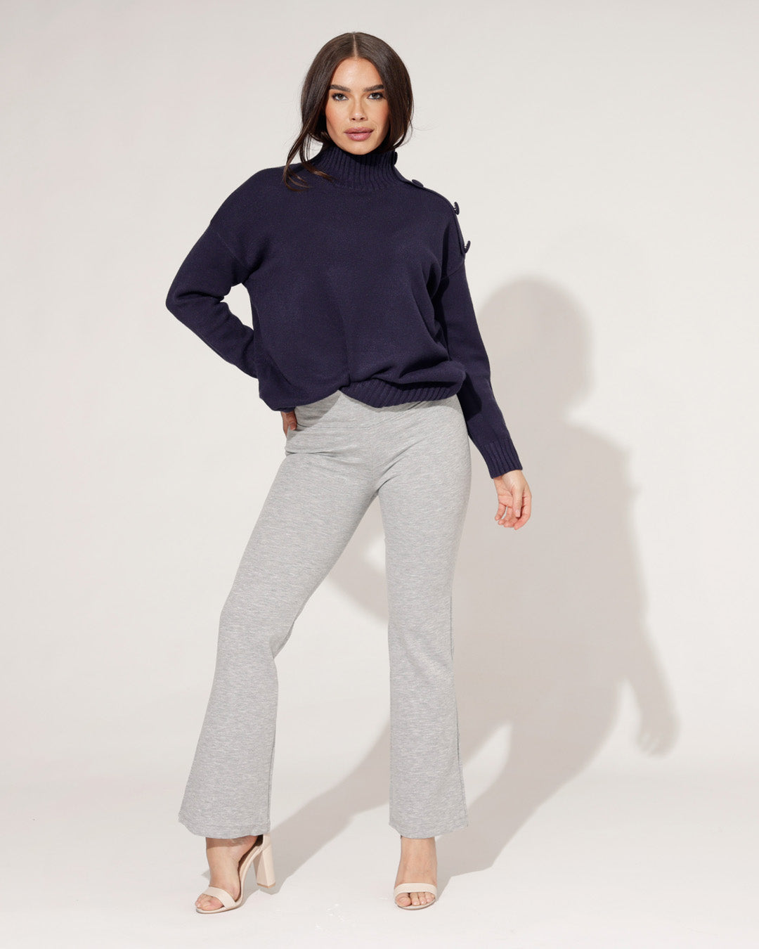 Flared broek Liza Grijs
