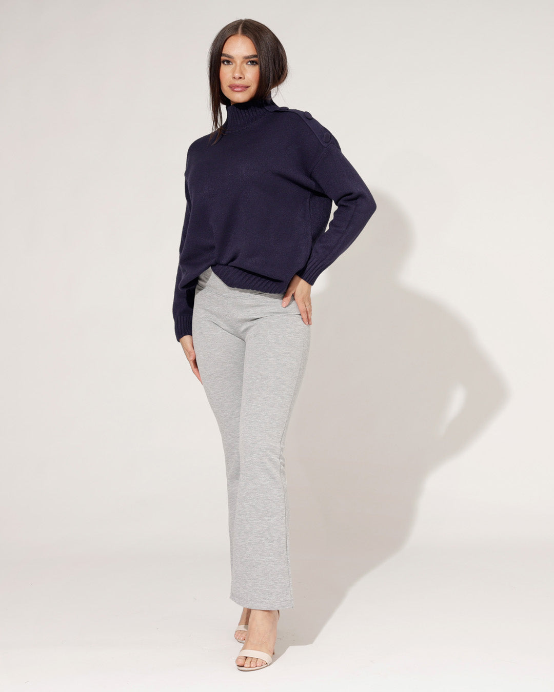 Flared broek Liza Grijs
