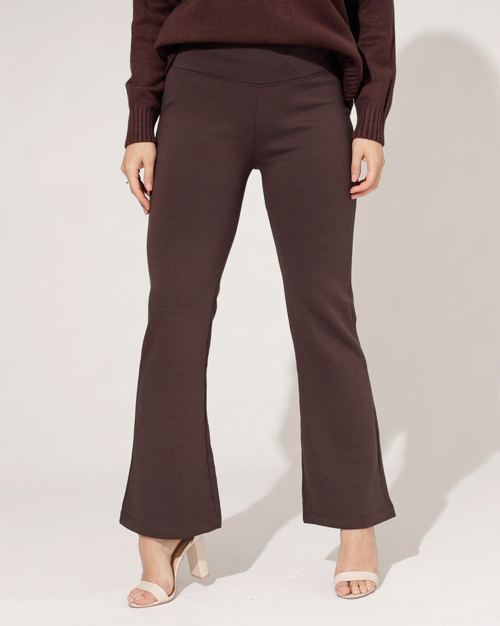 Flared broek Lynn Donkerbruin