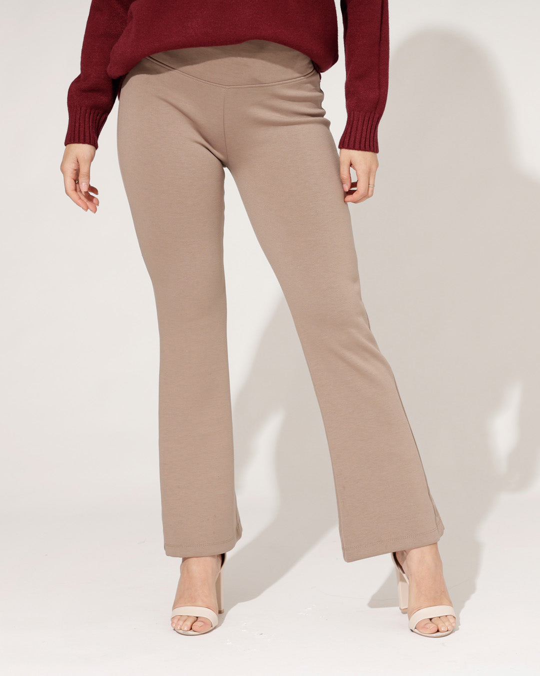 Flared broek Lynn Taupe