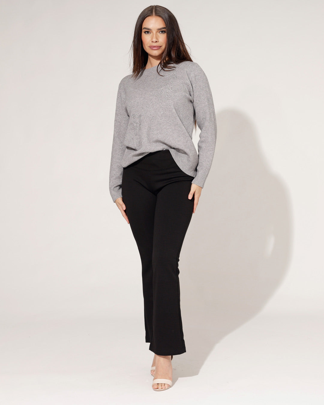 Flared broek Liza Zwart