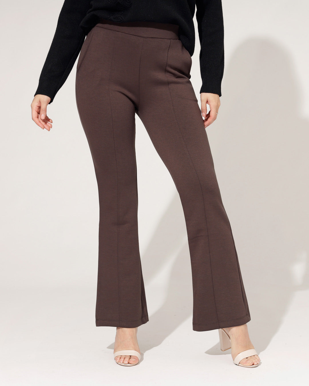Flared broek Liza Donkerbruin