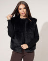 Fake fur gilet Novi Zwart